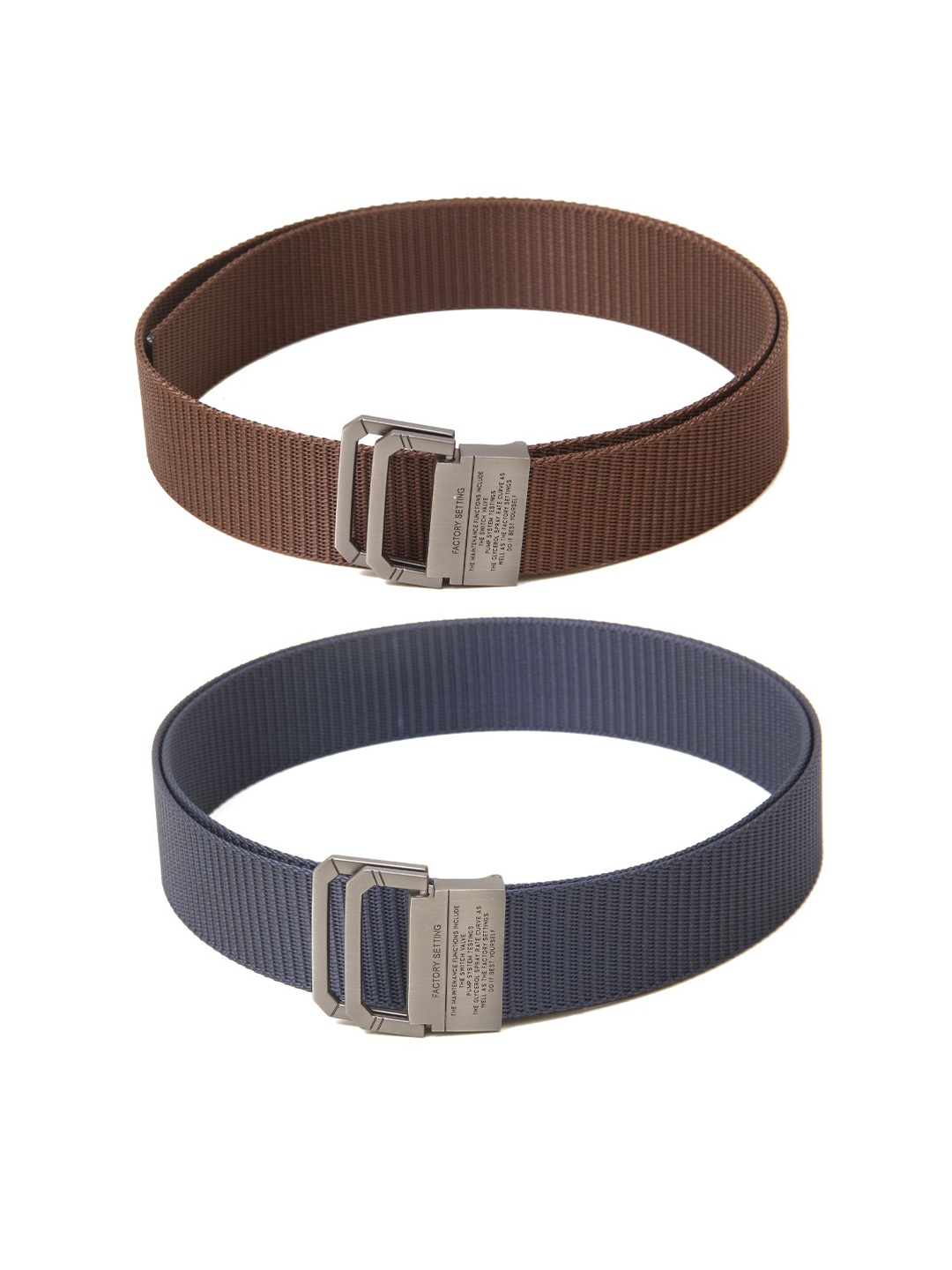 

Calvadoss Men Set Of 2 Textured Belts, Brown