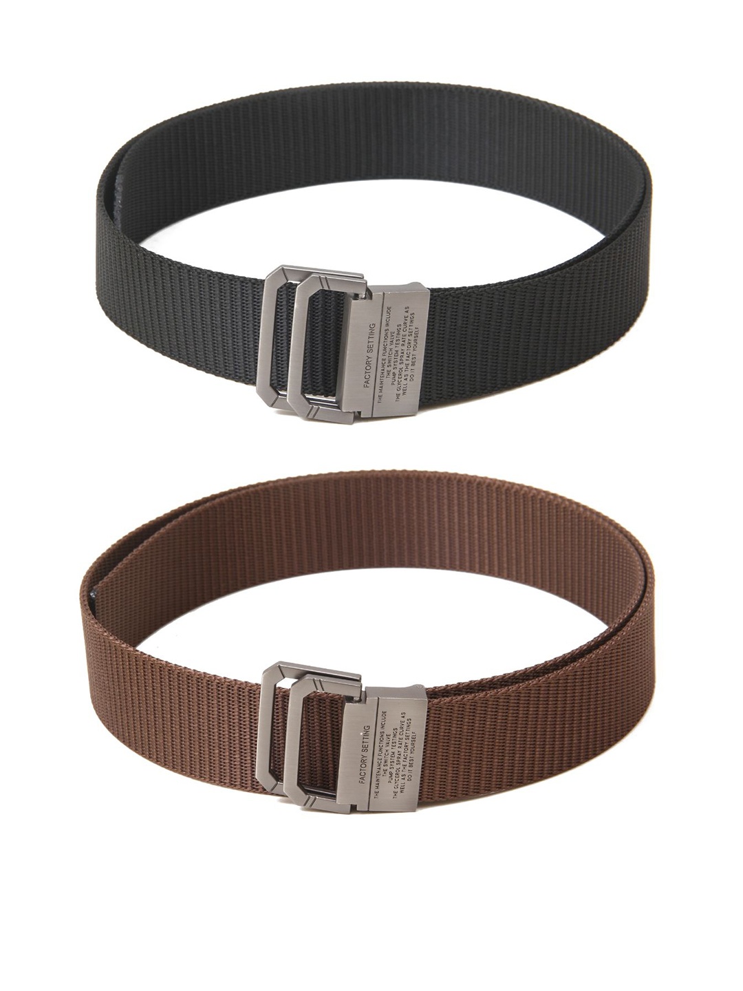 

Calvadoss Men Set of 2 Textured Belt, Black