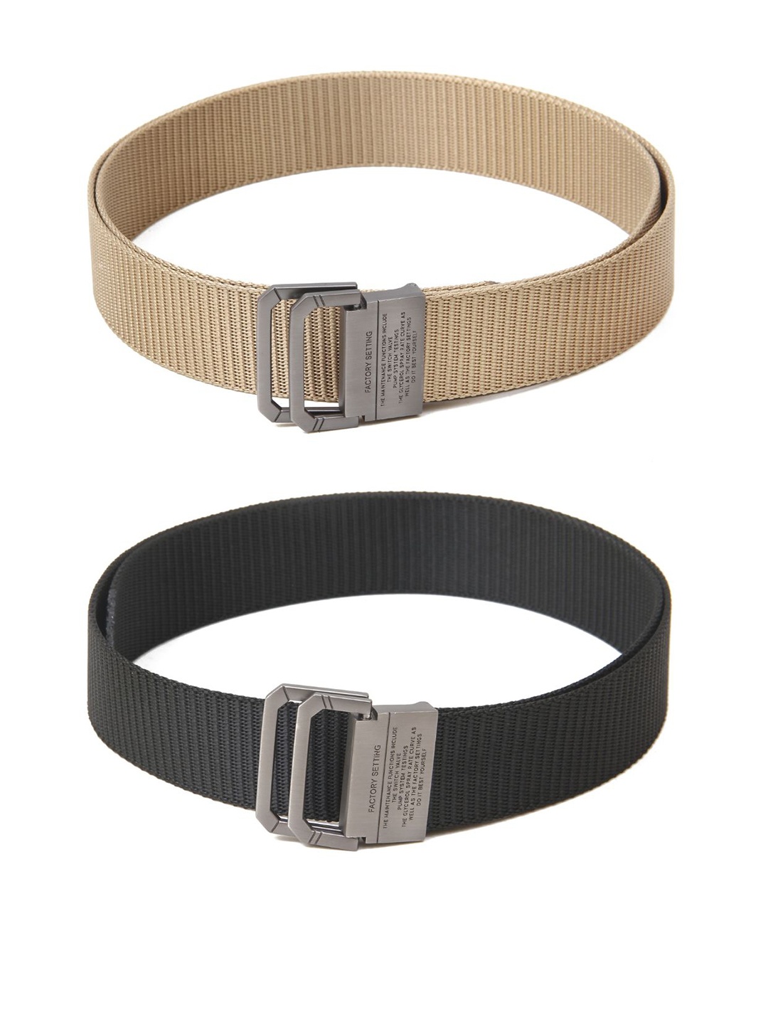 

Calvadoss Men Set of 2 Textured Belt, Beige