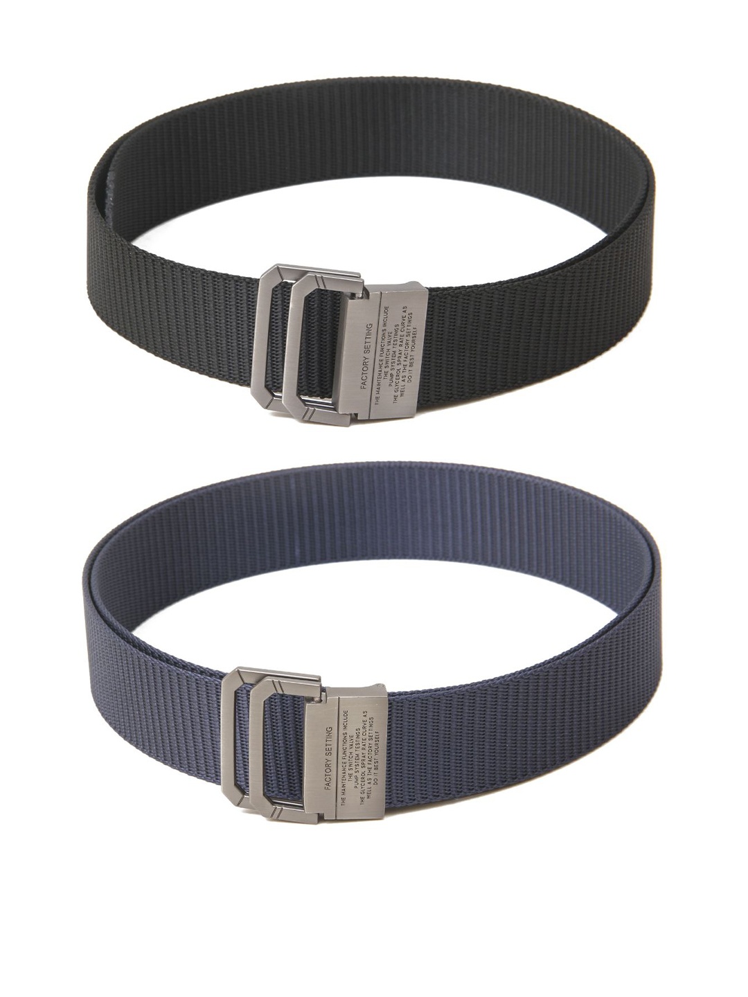 

Calvadoss Men Set of 2 Textured Belt, Black