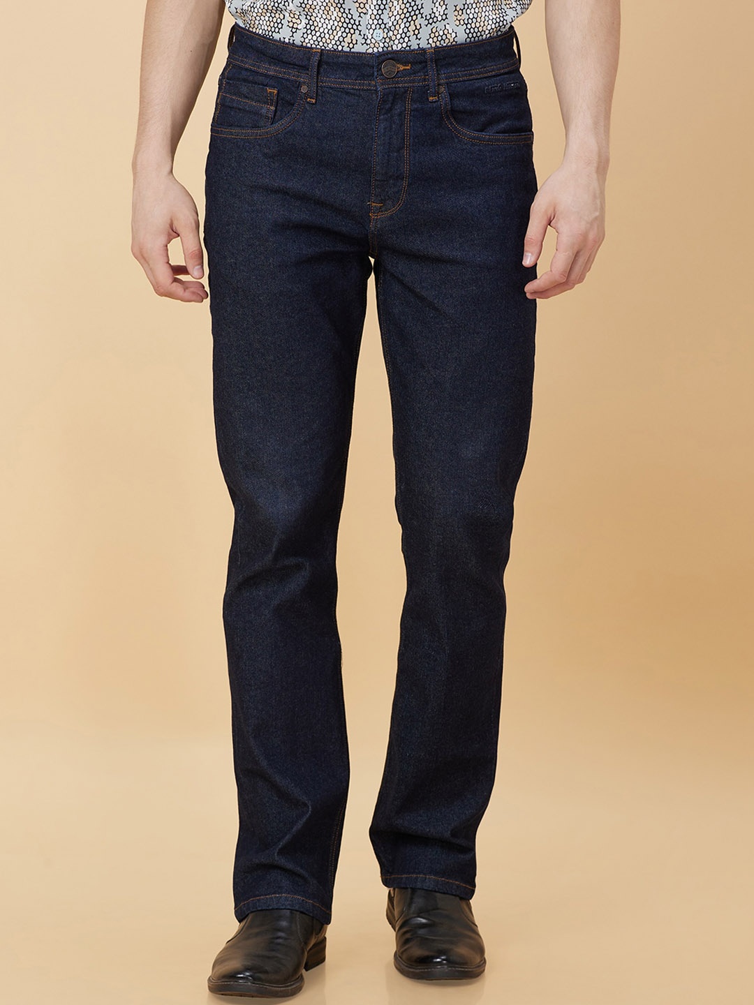 

Being Human Men Mid-Rise Dark Shade Clean Look Jeans, Navy blue