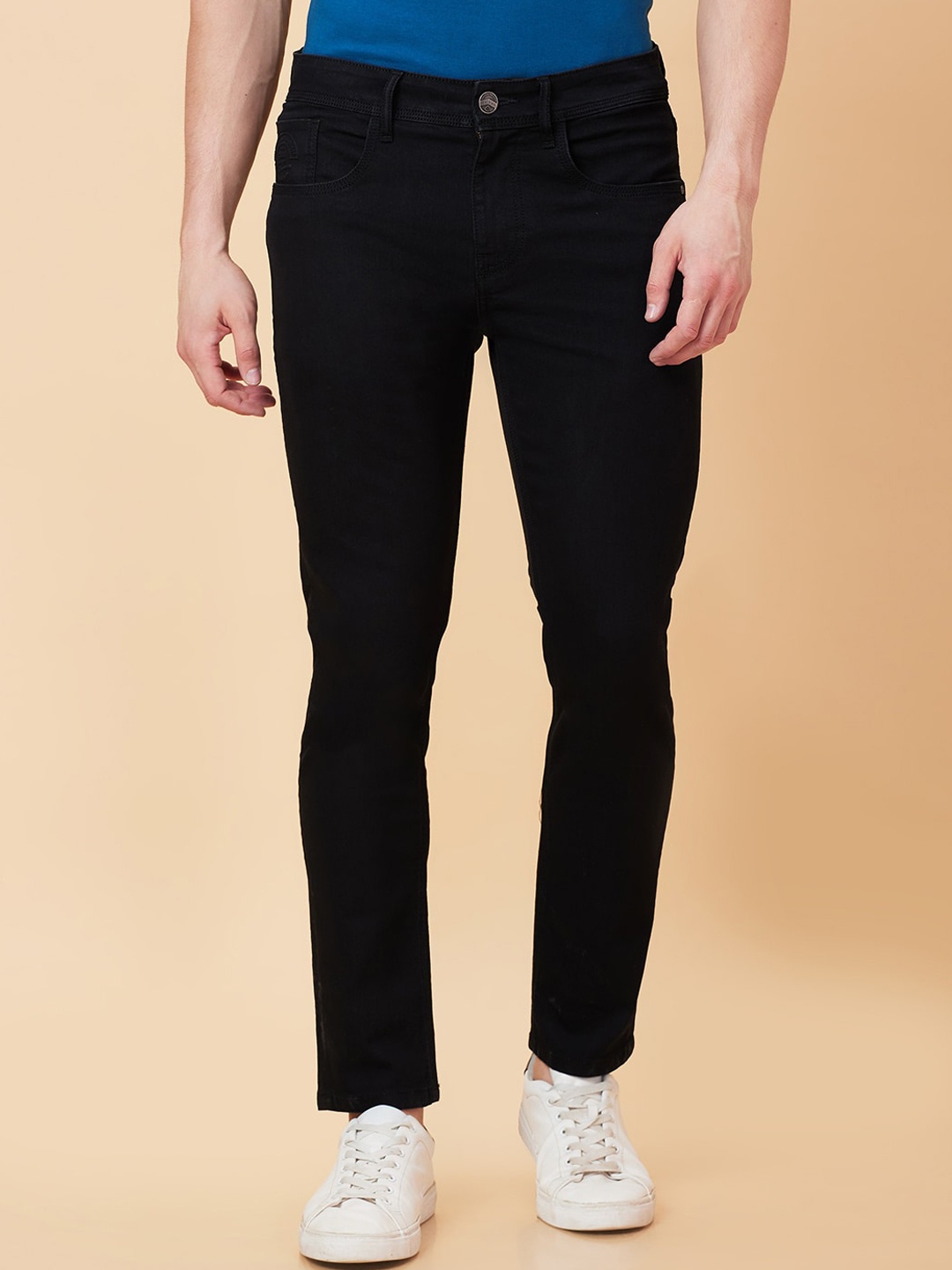 

Being Human Men Mid Rise Clean Look Jeans, Black