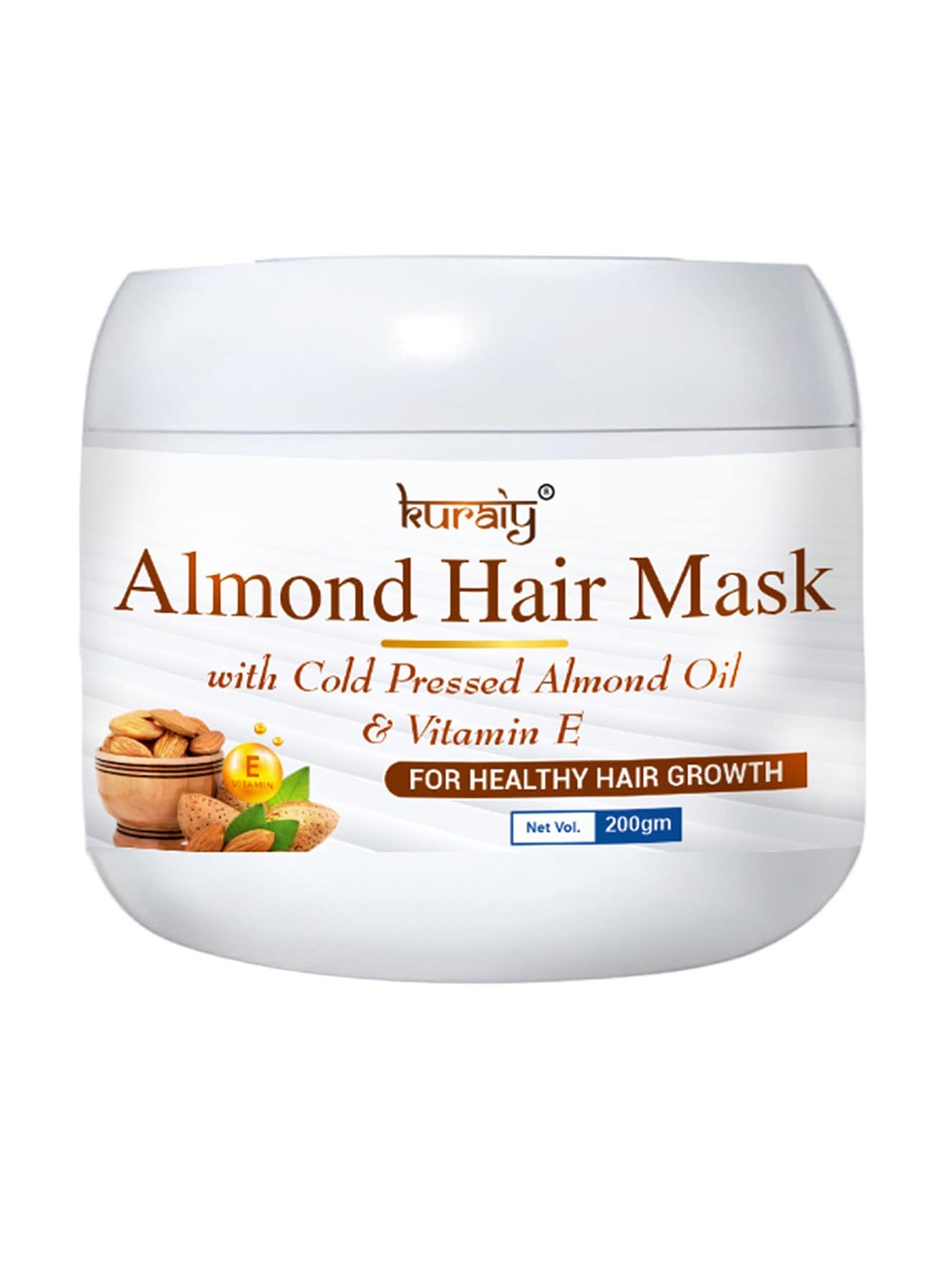 

KURAIY Almond Hair Mask with Vitamin E - 200 g, White