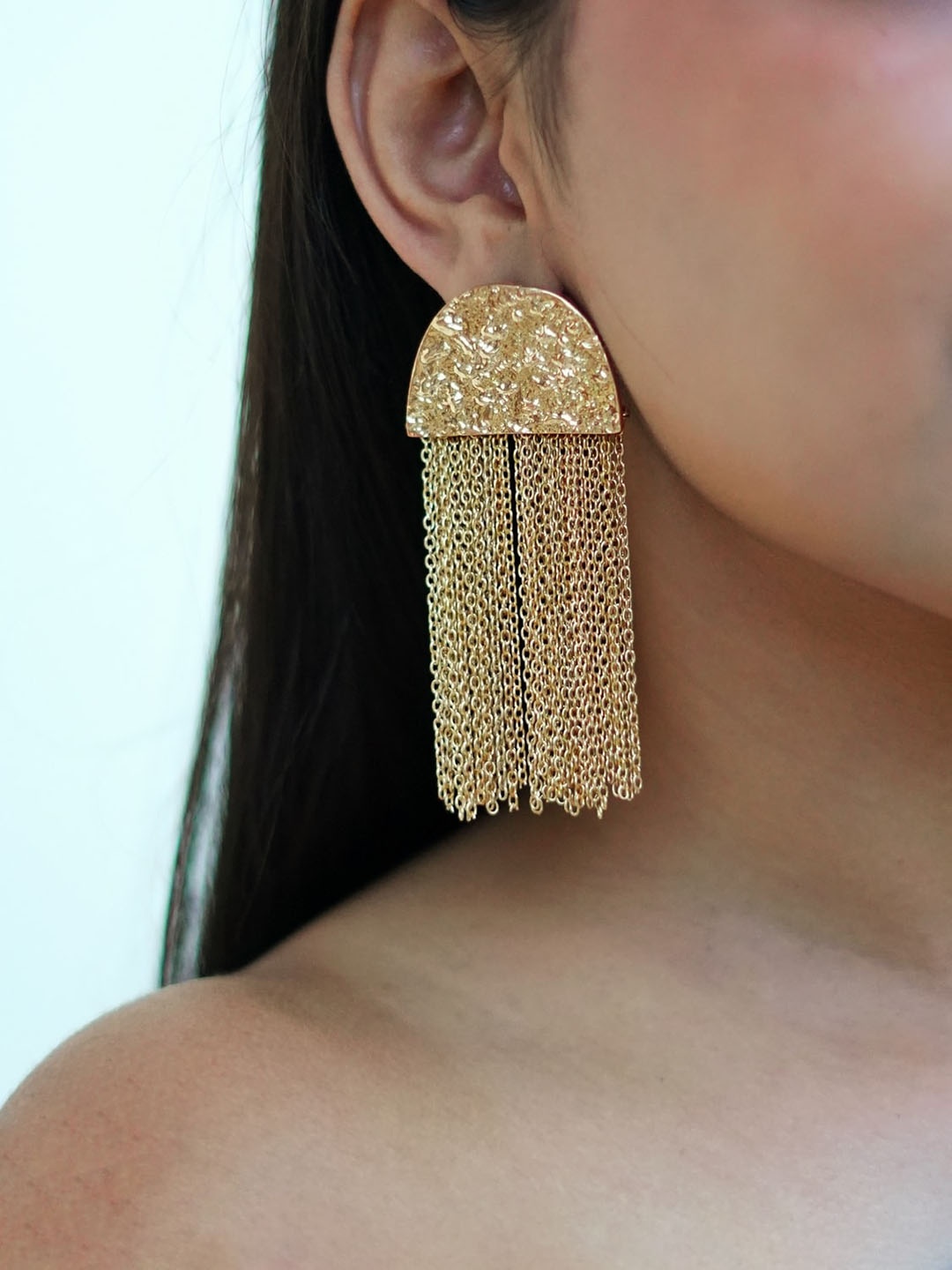 

ISHKAARA Gold-Plated Contemporary Drop Earrings