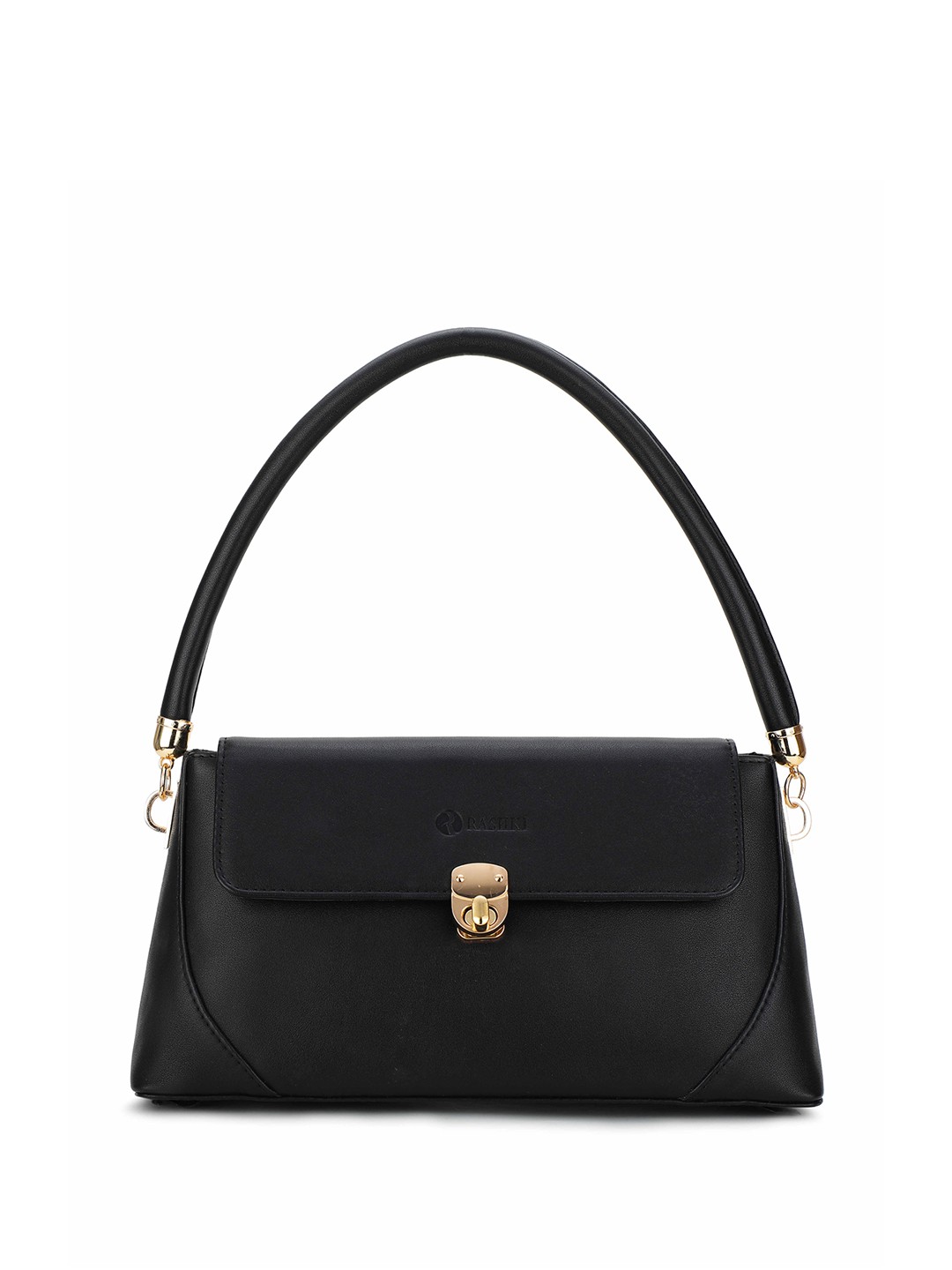 

RASHKI PU Structured Handheld Bag, Black