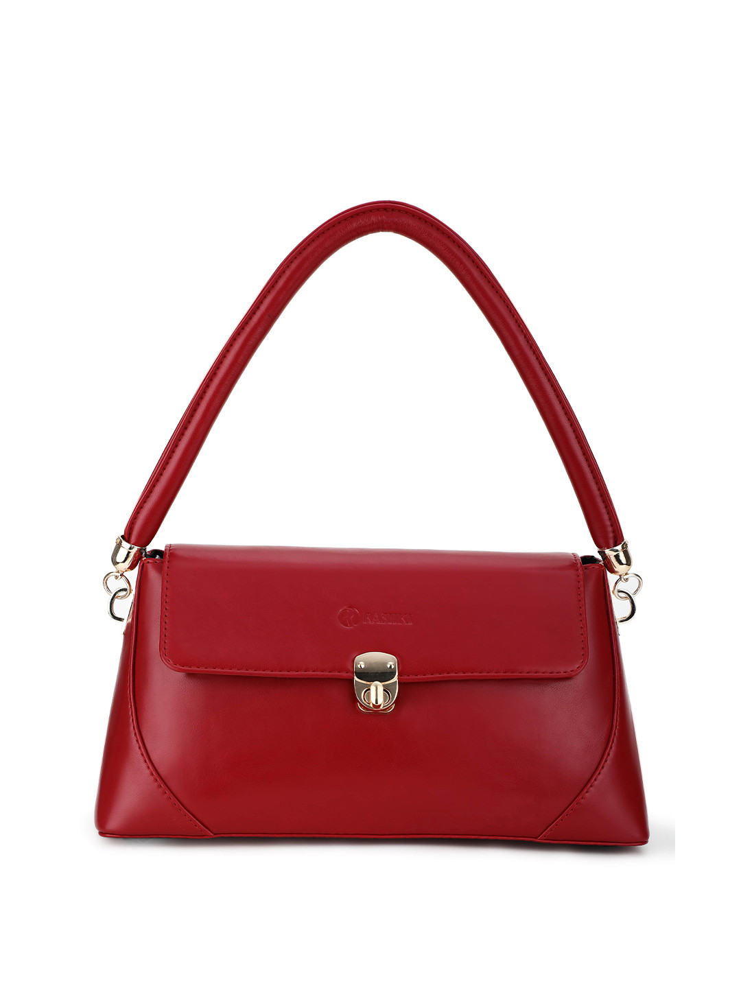

RASHKI PU Structured Handheld Bag, Red