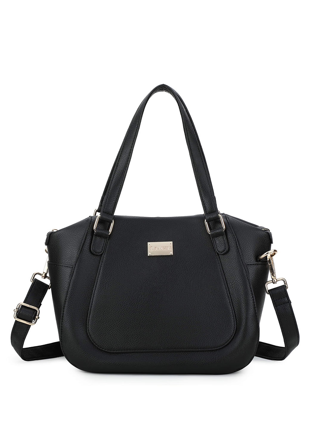 

RASHKI PU Shopper Shoulder Bag, Black