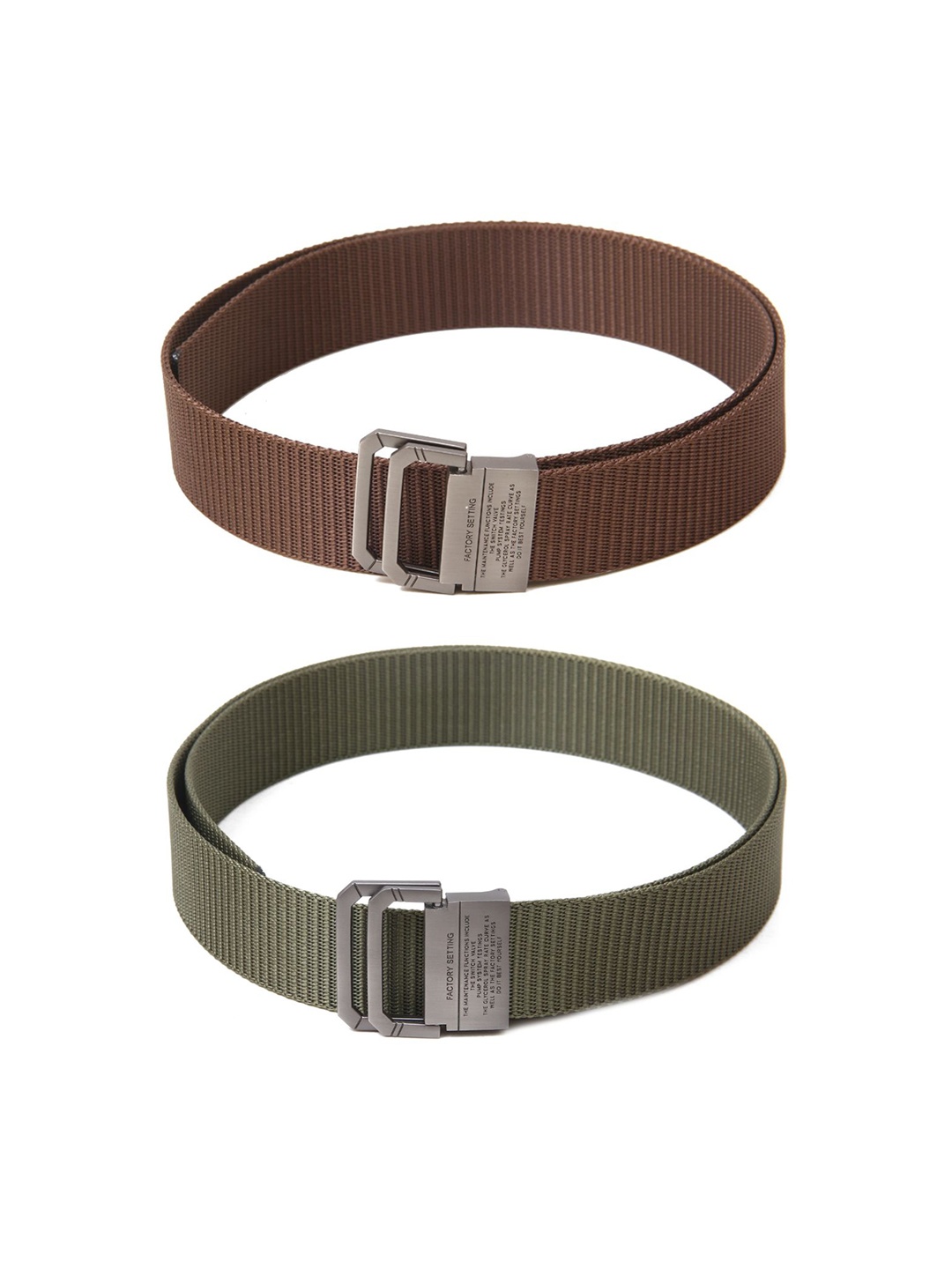 

Calvadoss Girls Set Of 2 Textured Belts, Brown