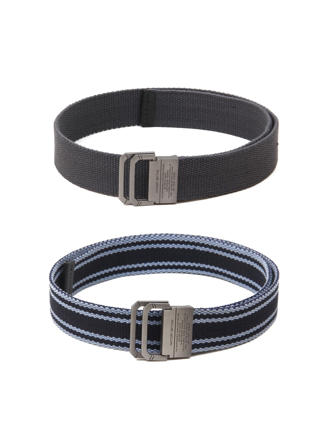 

Calvadoss Girls Set of 2 Textured Belt, Grey