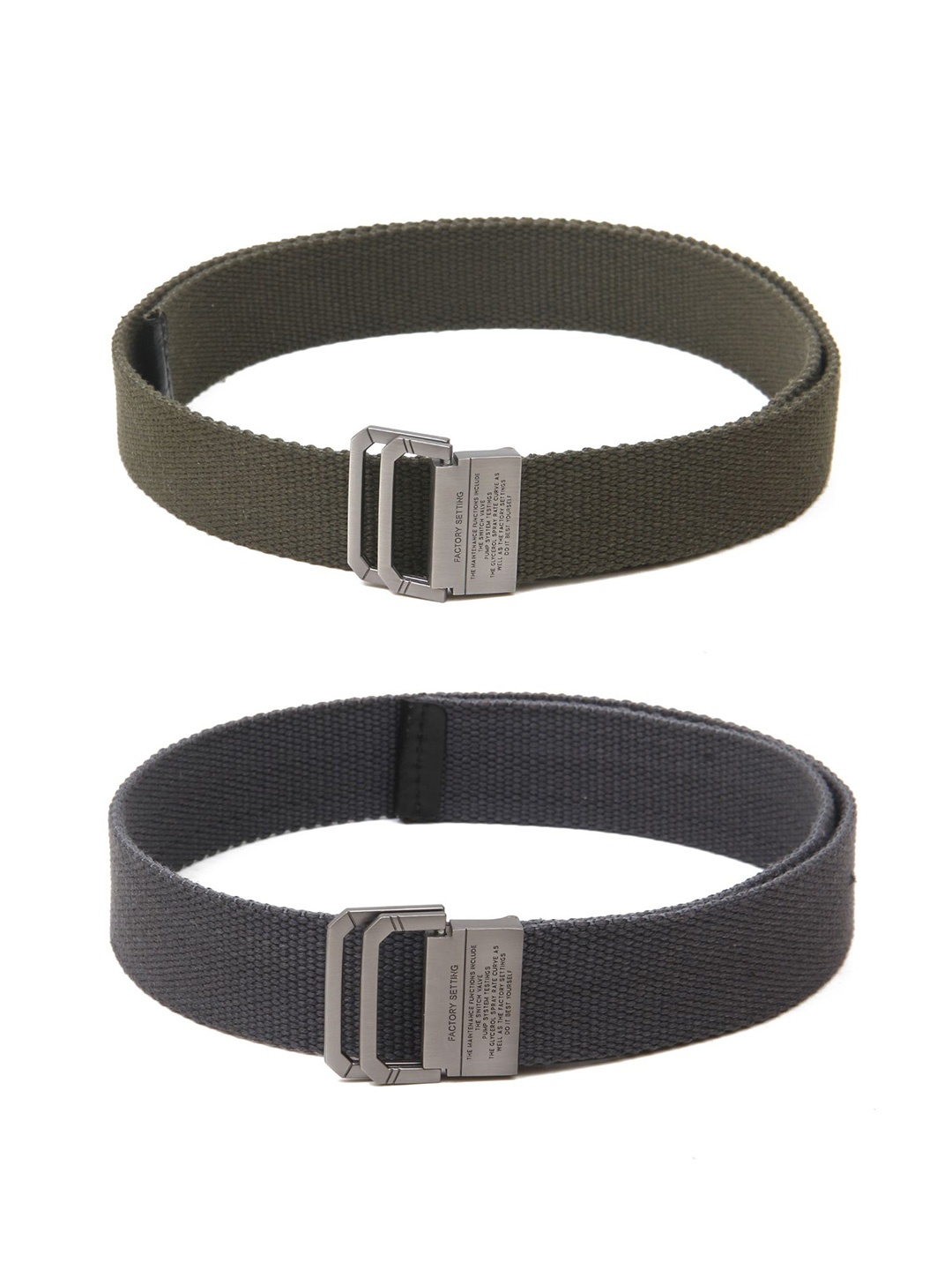 

Calvadoss Girls Set Of 2 Textured Belts, Green