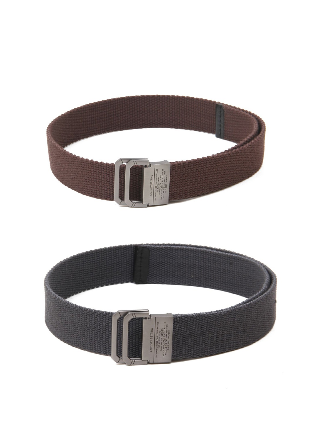 

Calvadoss Girls Set Of 2 Textured Belts, Brown