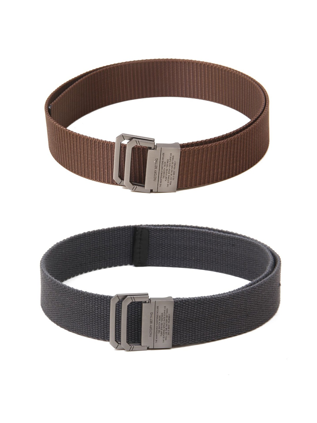 

Calvadoss Girls Set of 2 Textured Belts, Brown