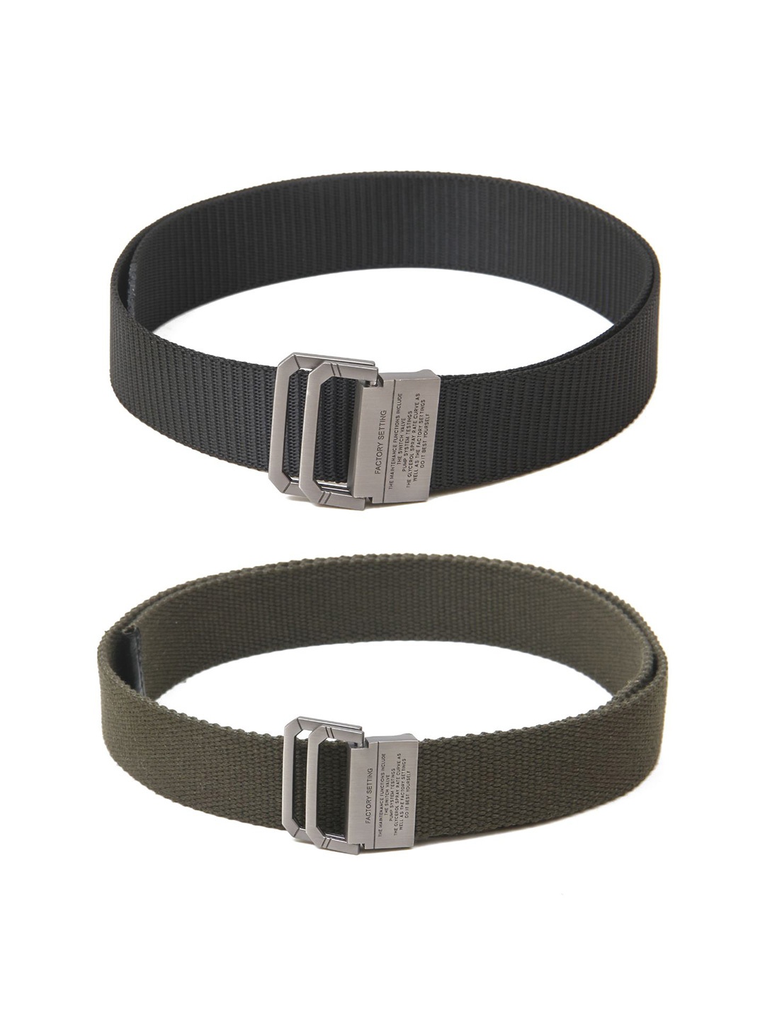 

Calvadoss Girls Set Of 2 Textured Belts, Black