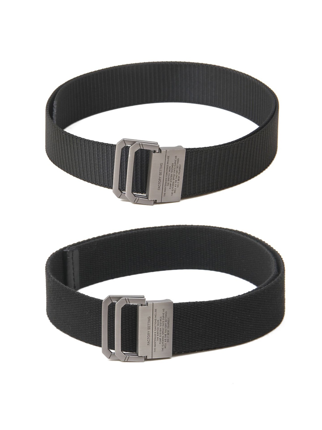 

Calvadoss Girls Set of 2 Textured Belts, Black