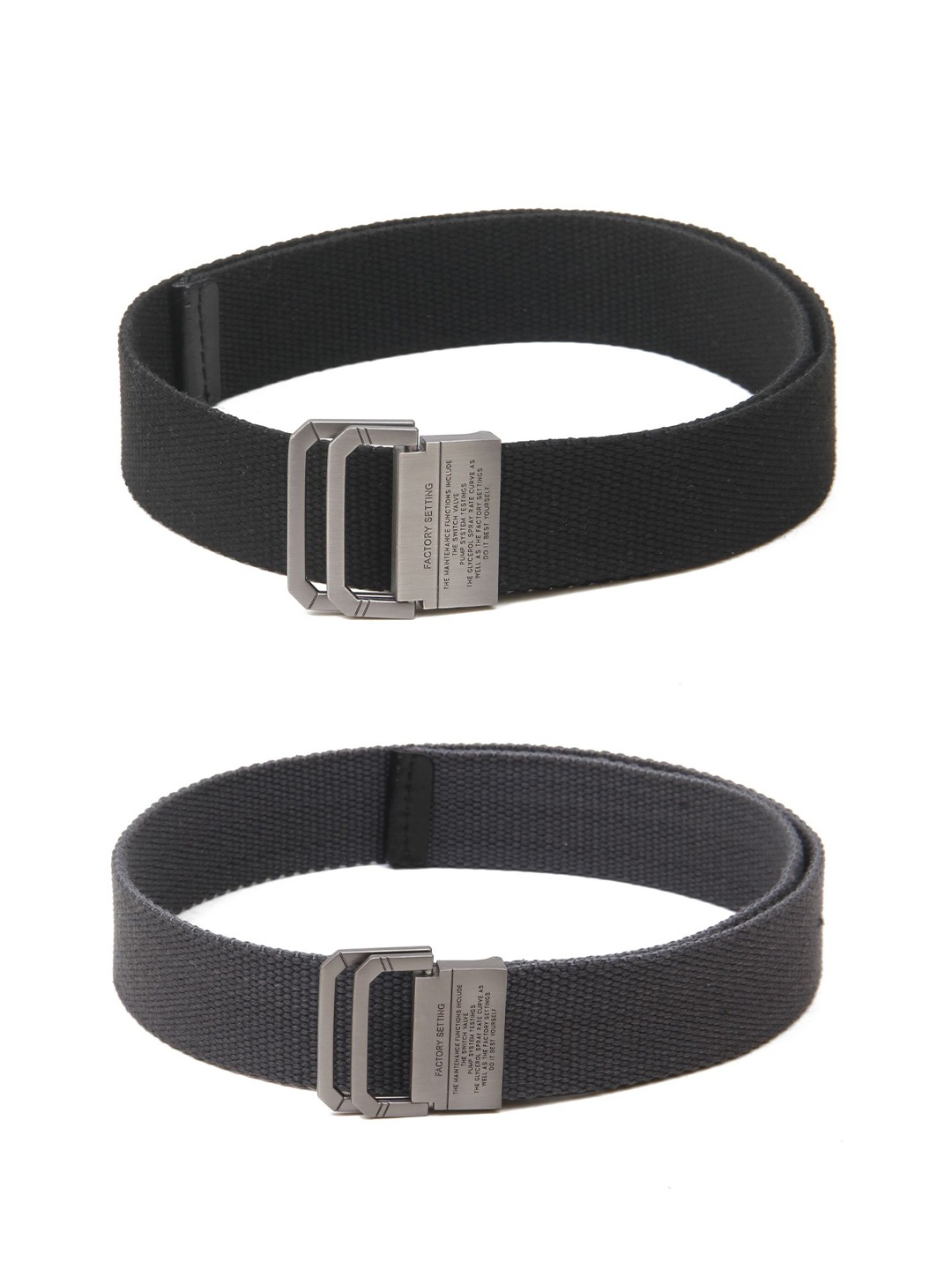 

Calvadoss Girls Set of 2 Textured Belt, Black