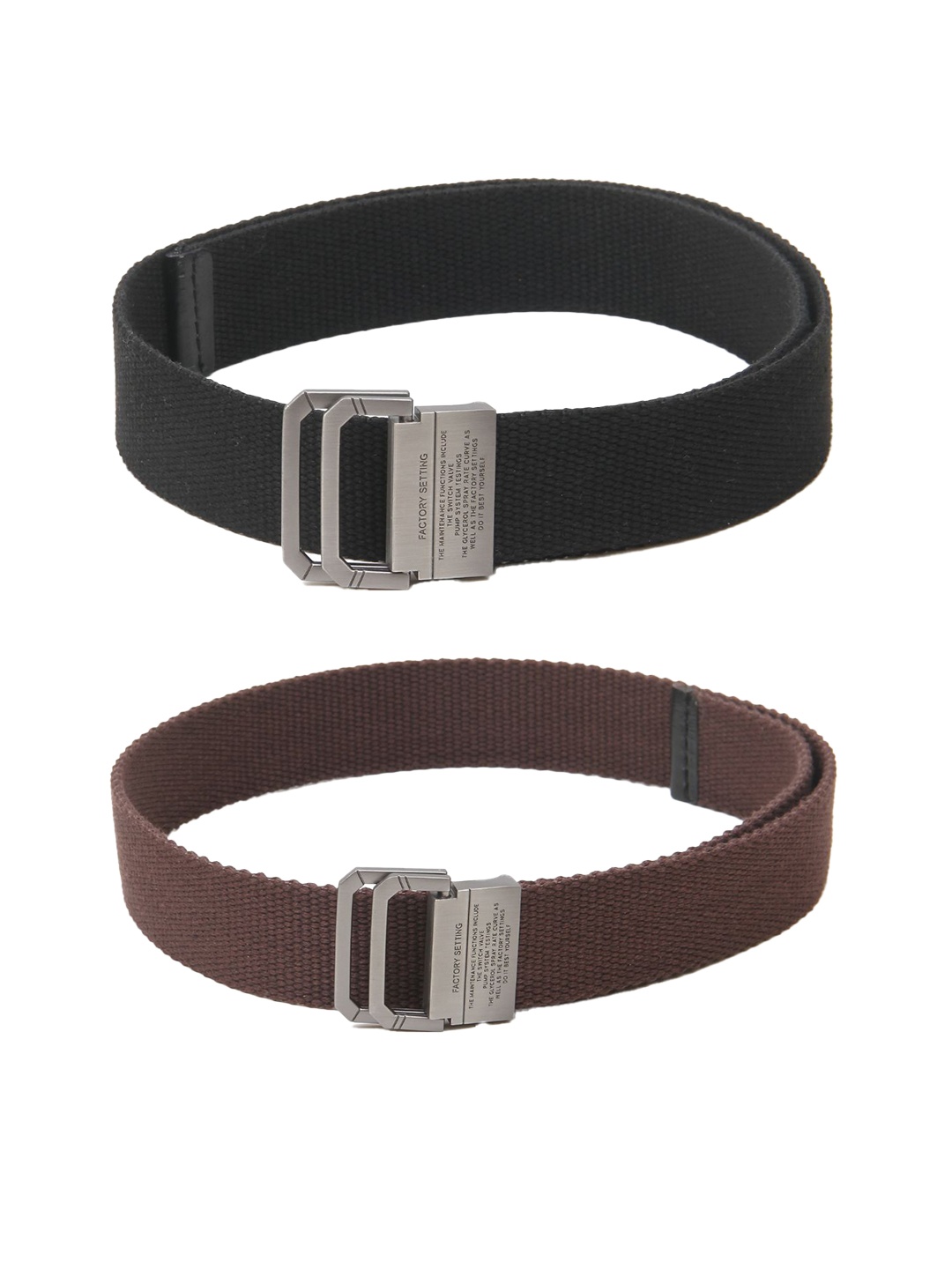 

Calvadoss Girls Set Of 2 Textured Belts, Black