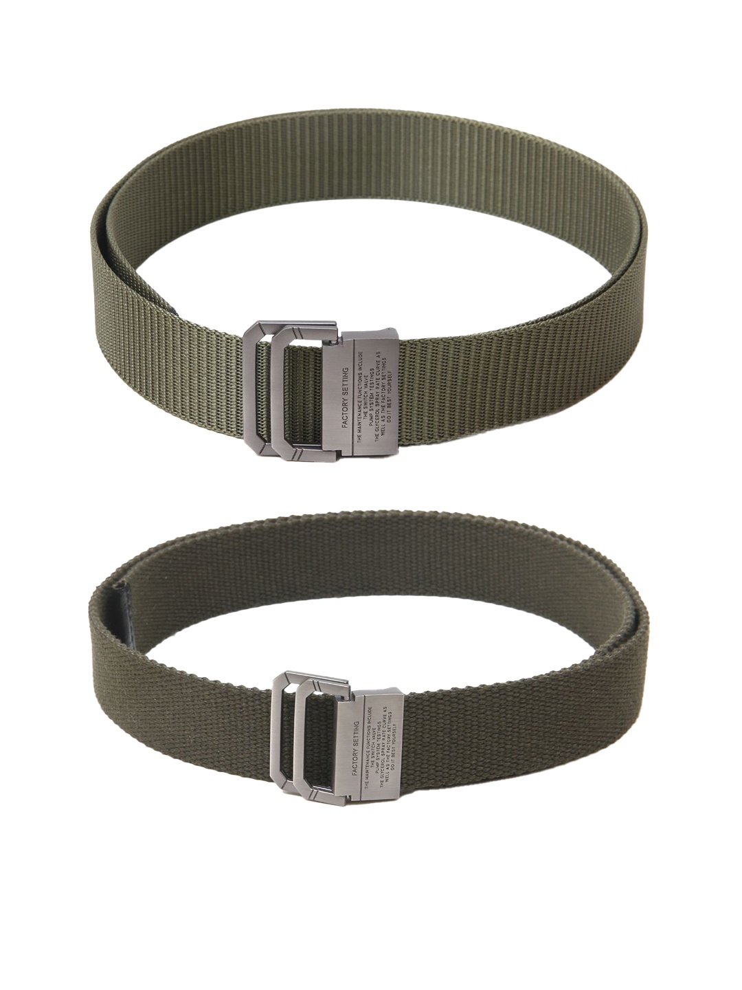 

Calvadoss Girls Set Of 2 Textured Belt, Green