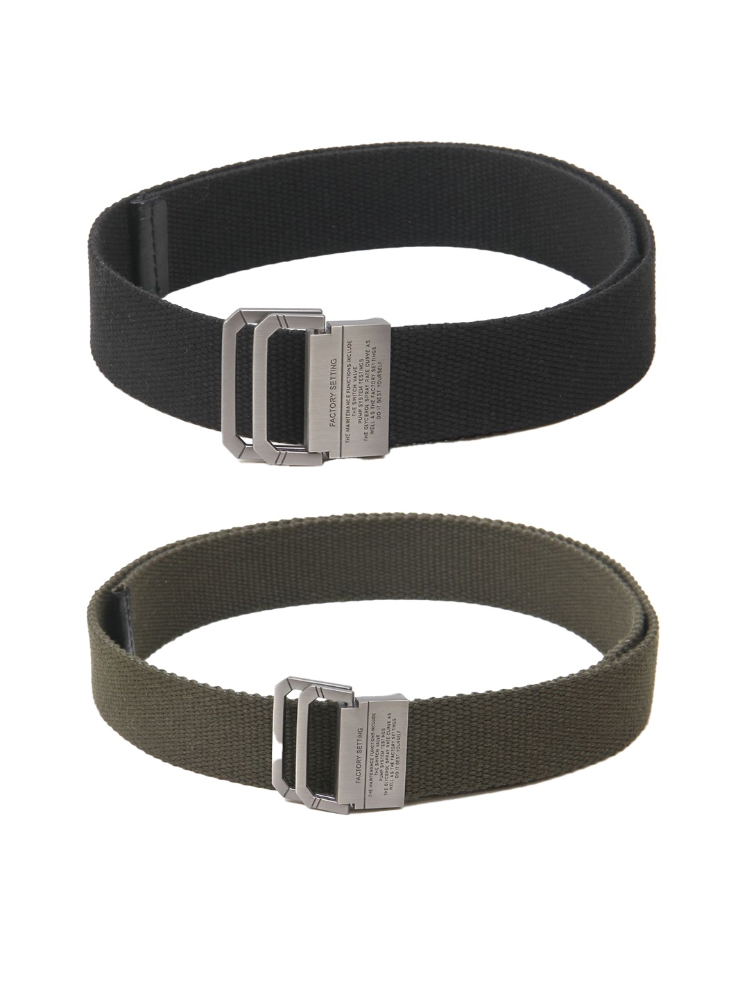 

Calvadoss Girls Set of 2 Textured Belt, Black