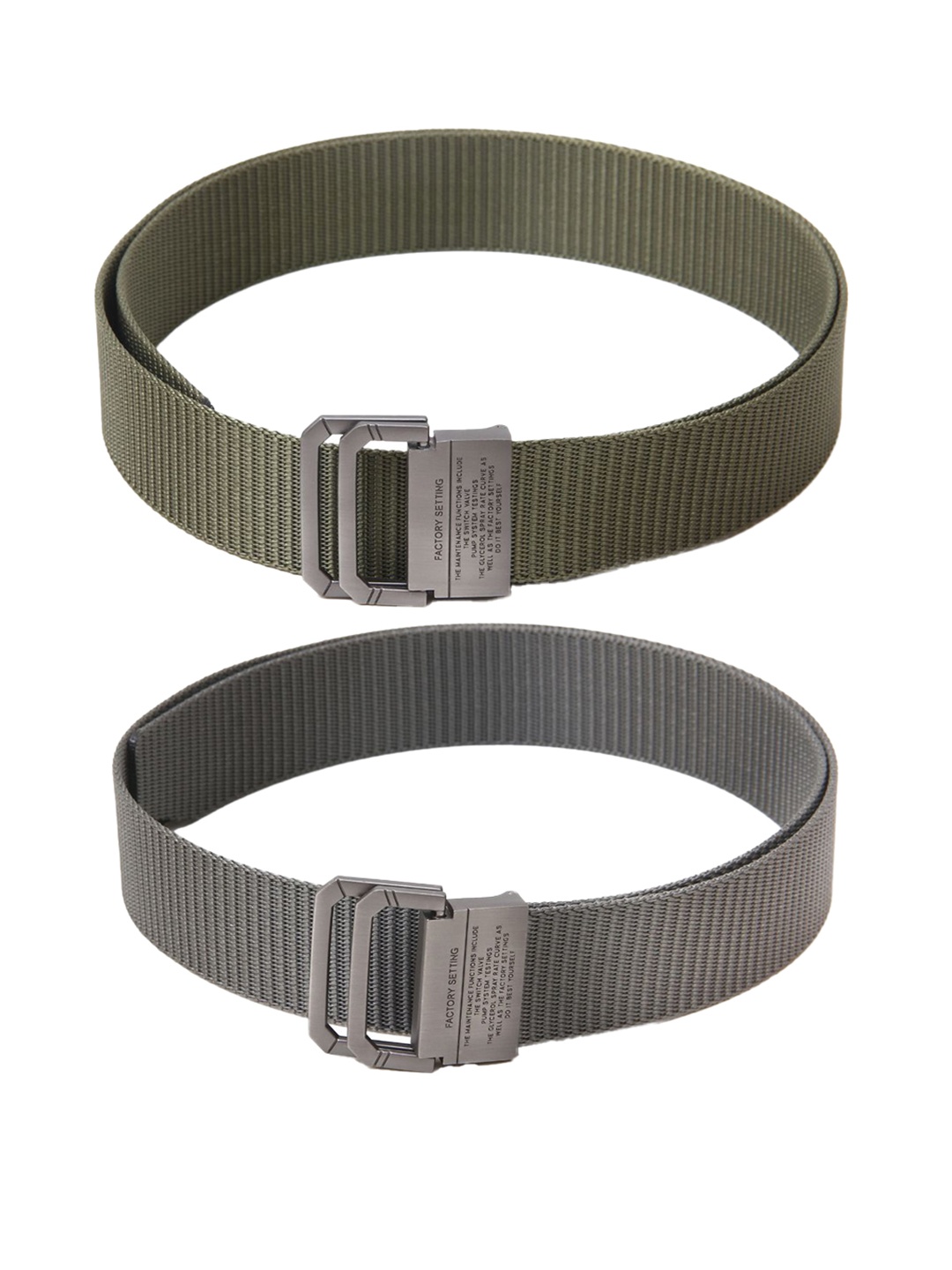 

Calvadoss Girls Set of 2 Textured Belts, Green