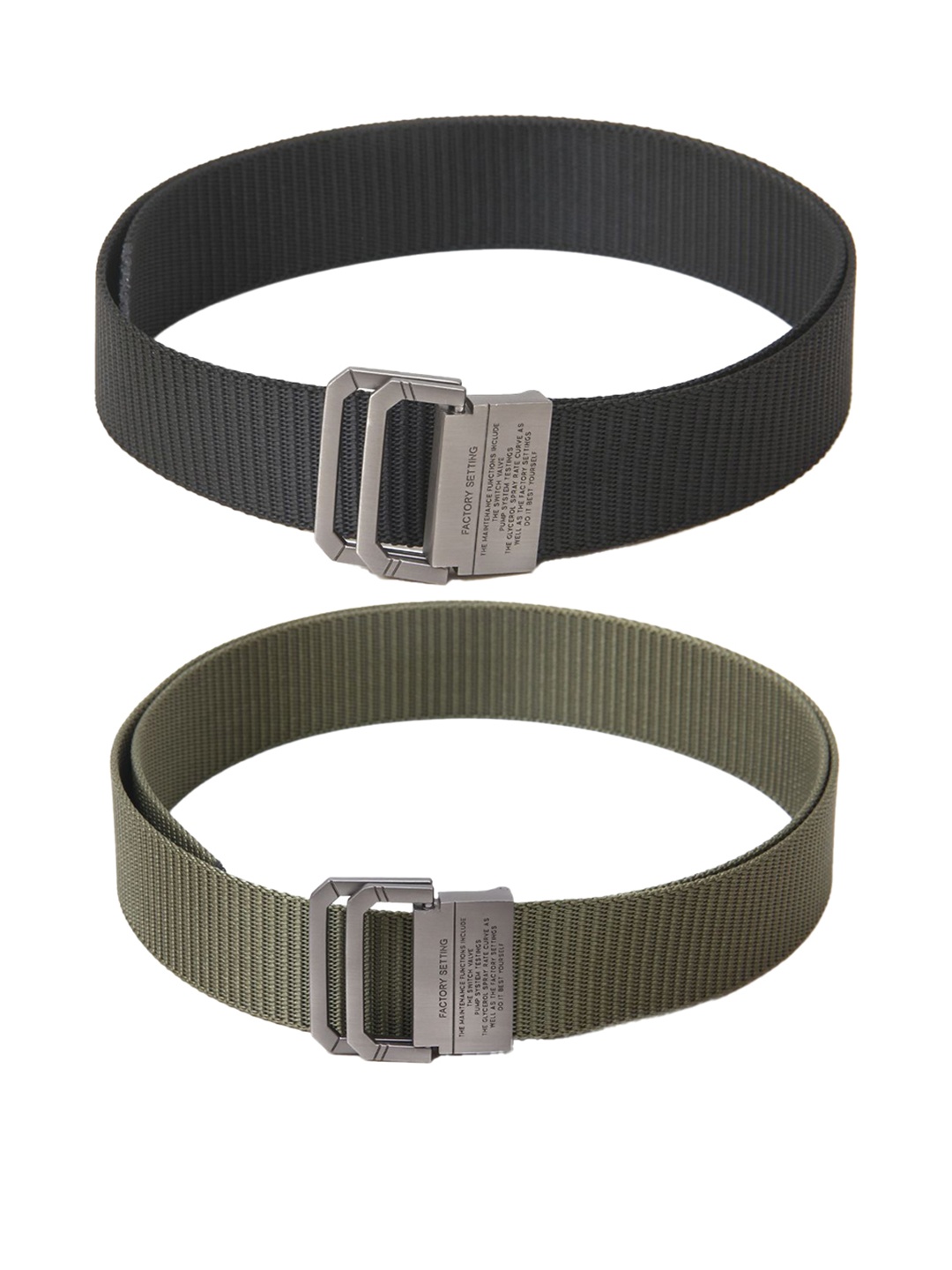 

Calvadoss Girls Set of 2 Textured Belt, Black