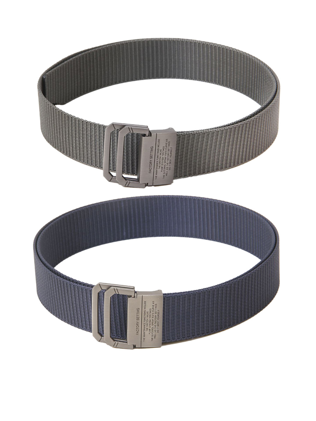 

Calvadoss Girls Set of 2 Textured Belt, Grey