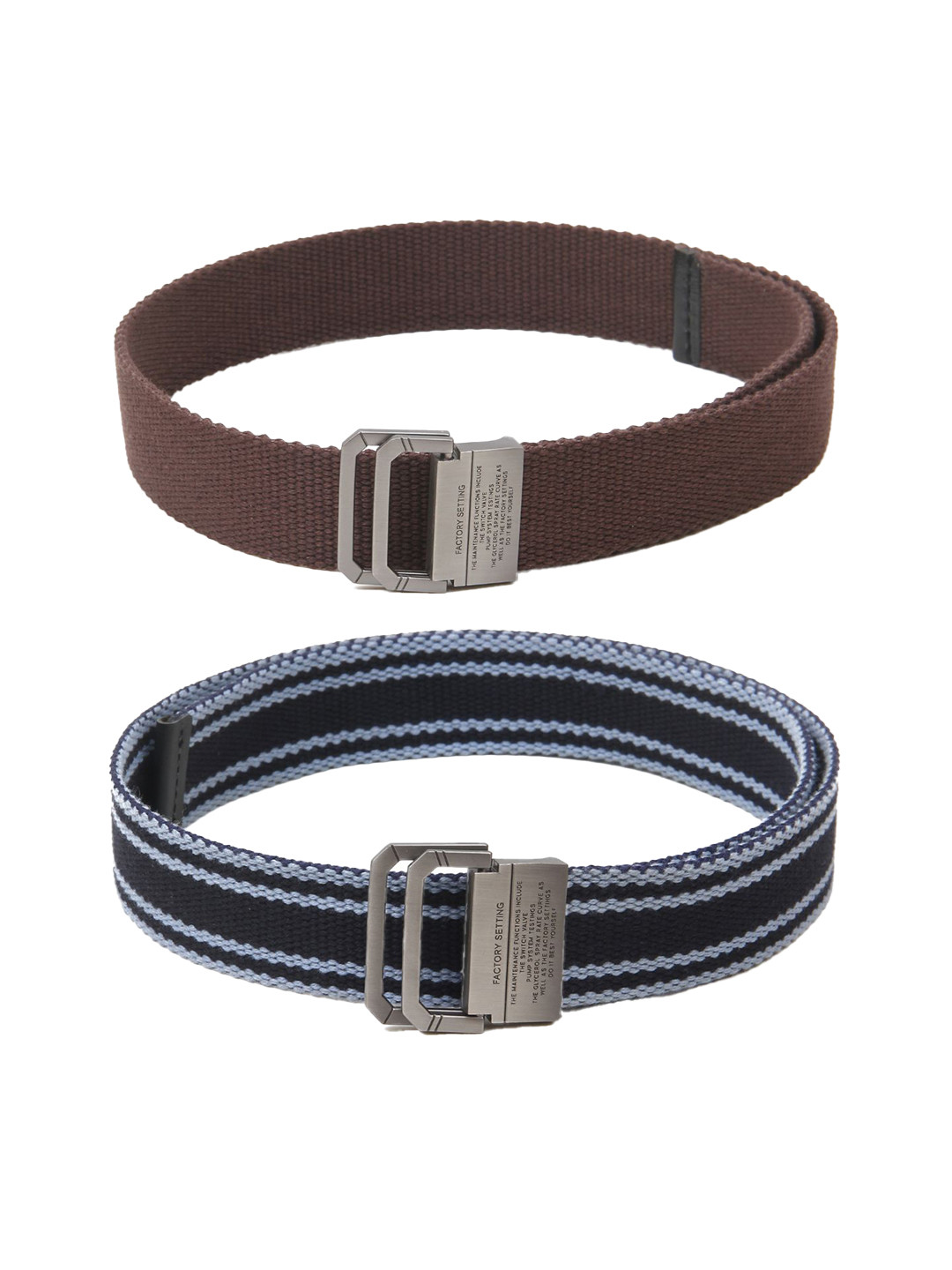 

Calvadoss Girls Set of 2 Textured Belt, Brown