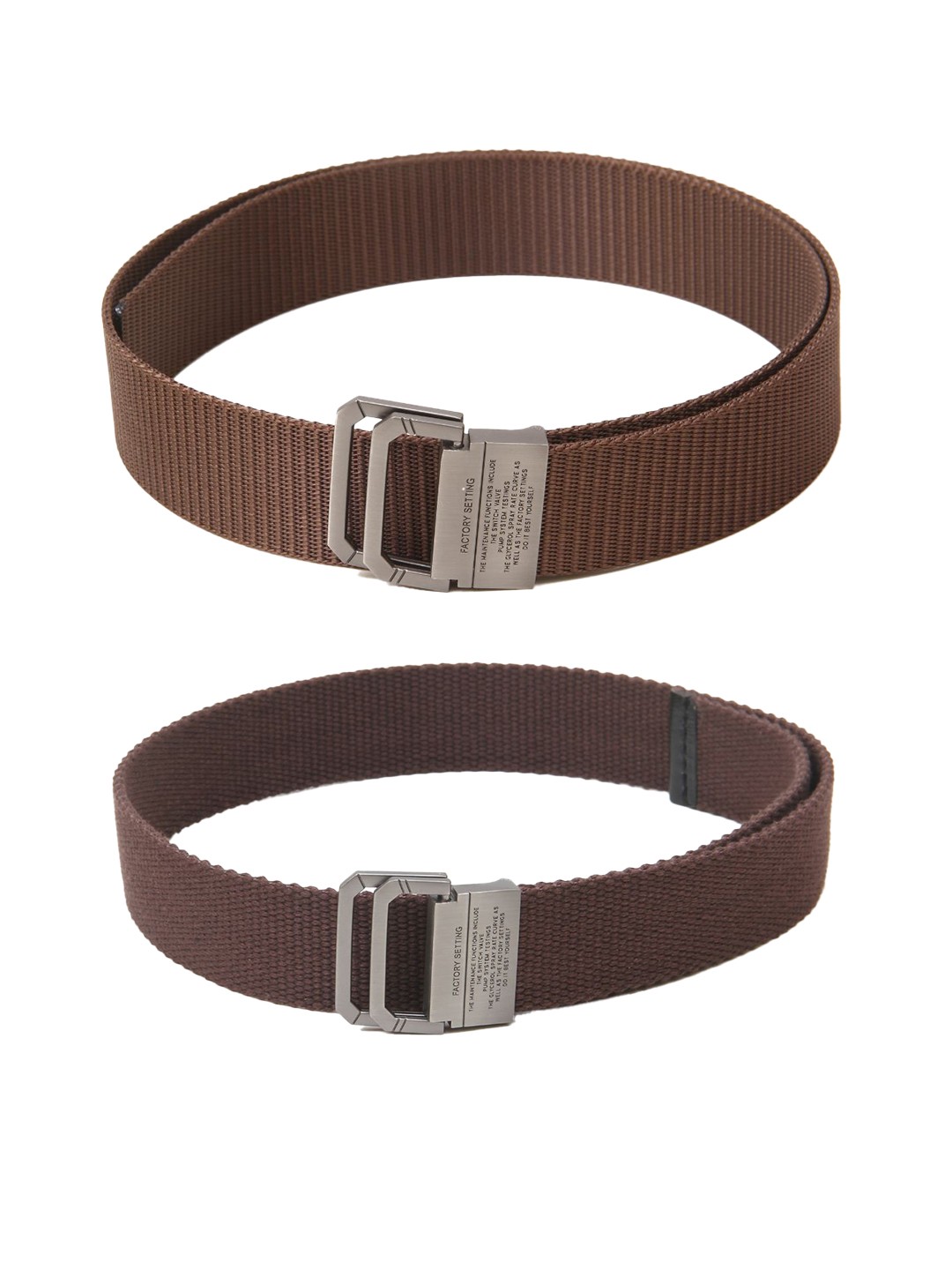 

Calvadoss Girls Set Of 2 Textured Wide Belts, Brown