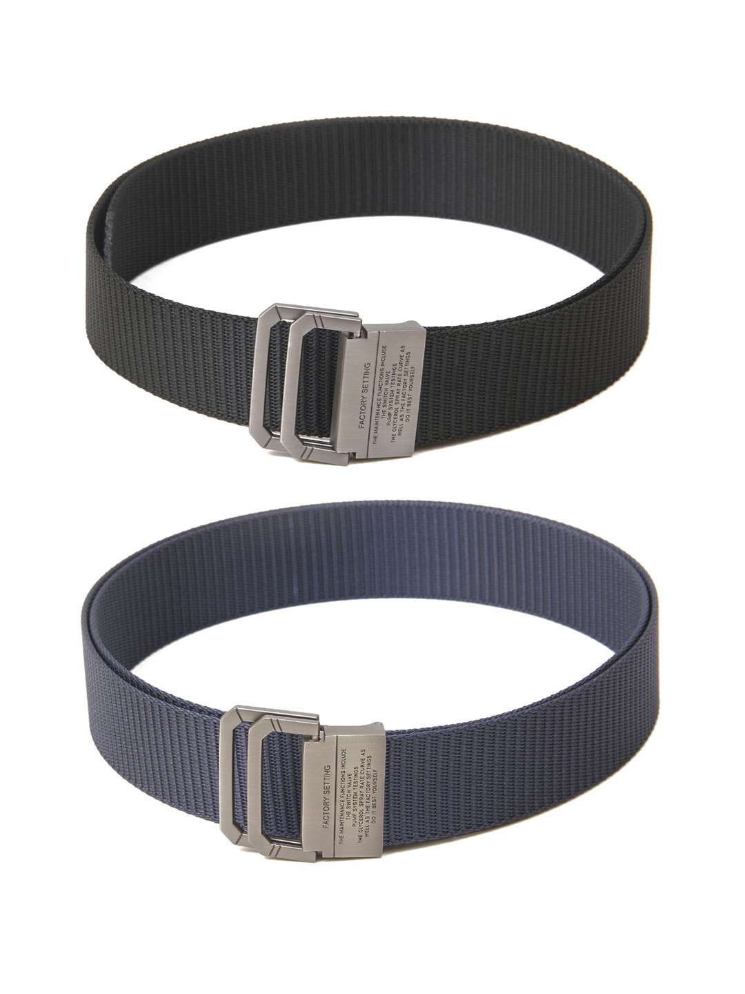 

Calvadoss Girls Set Of 2 Textured Belts, Black