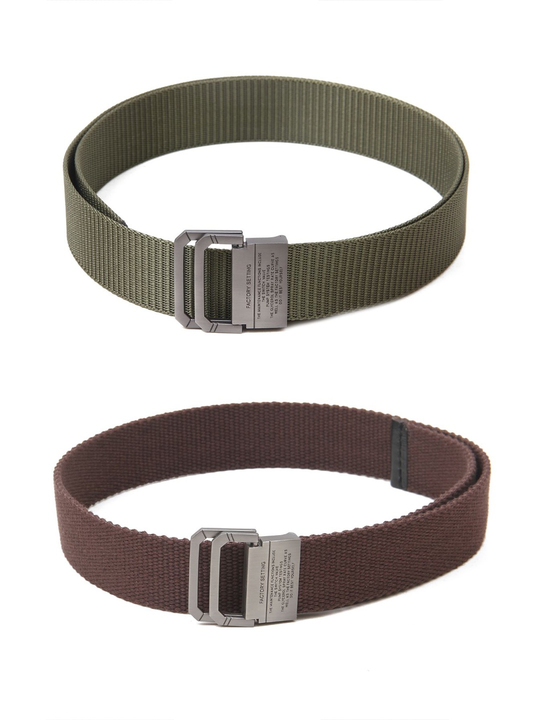 

Calvadoss Girls Set of 2 Textured Belts, Green