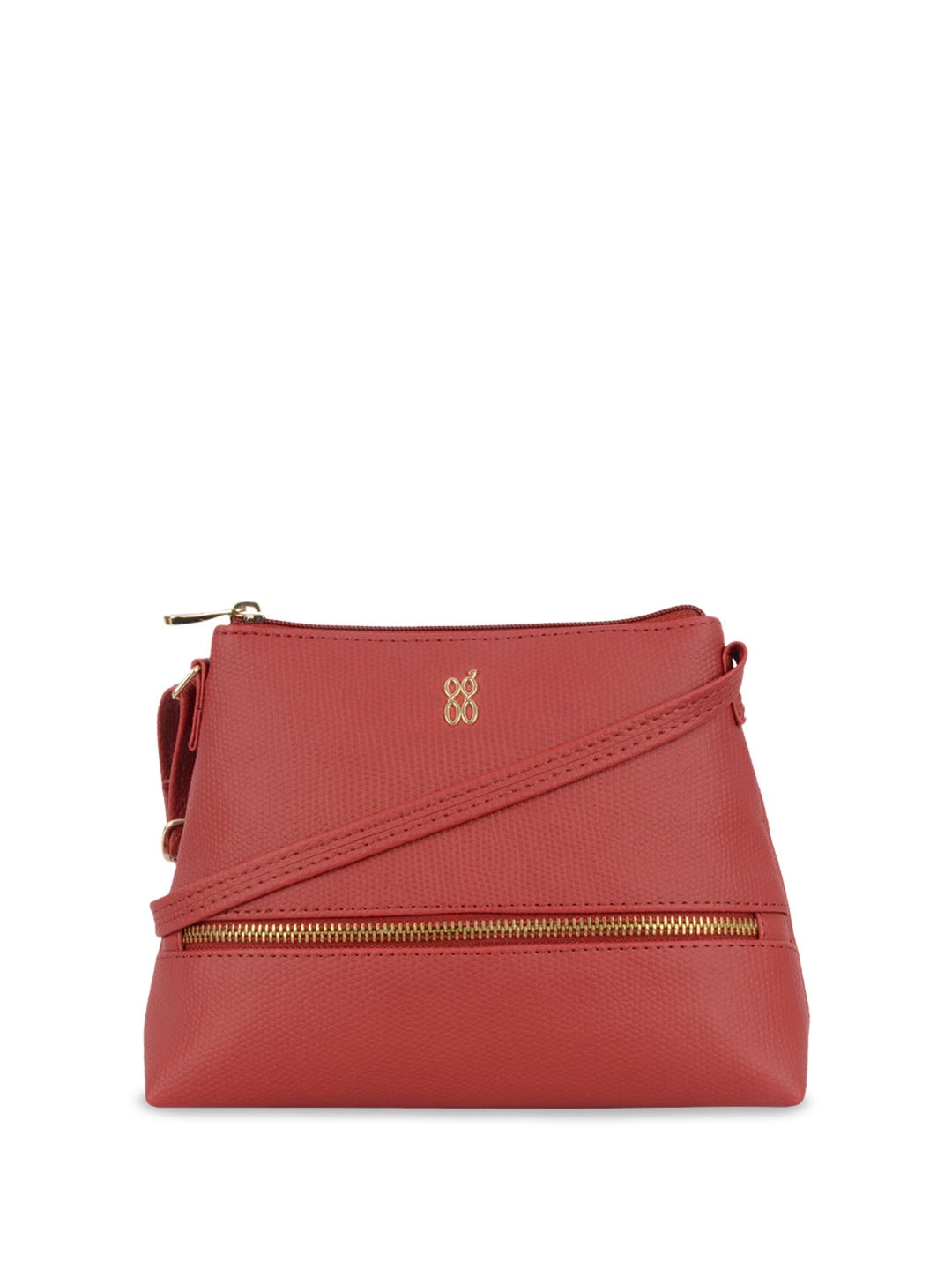 

Baggit Textured Structured Sling Bag, Red