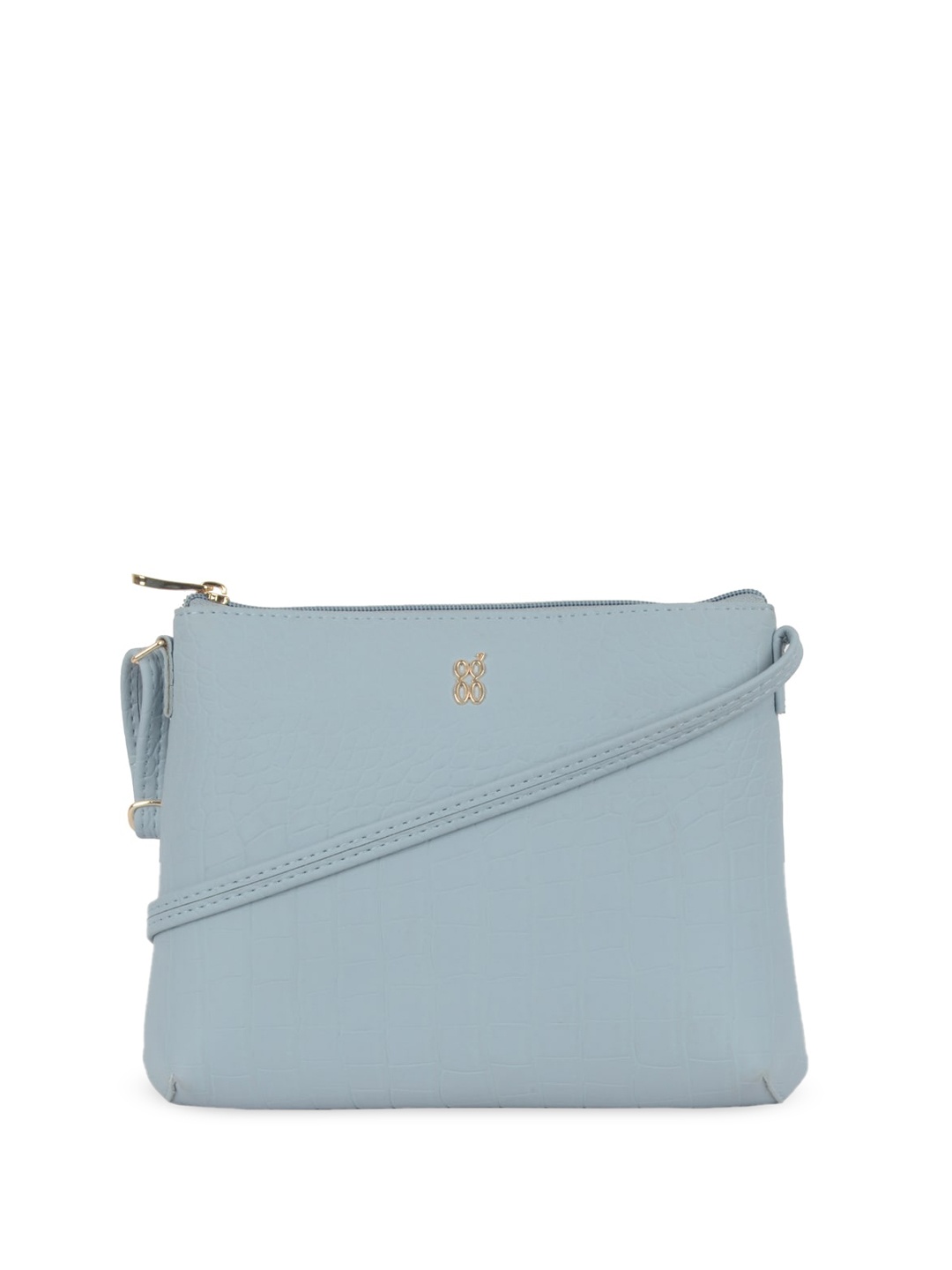 

Baggit Textured Structured Sling Bag, Blue