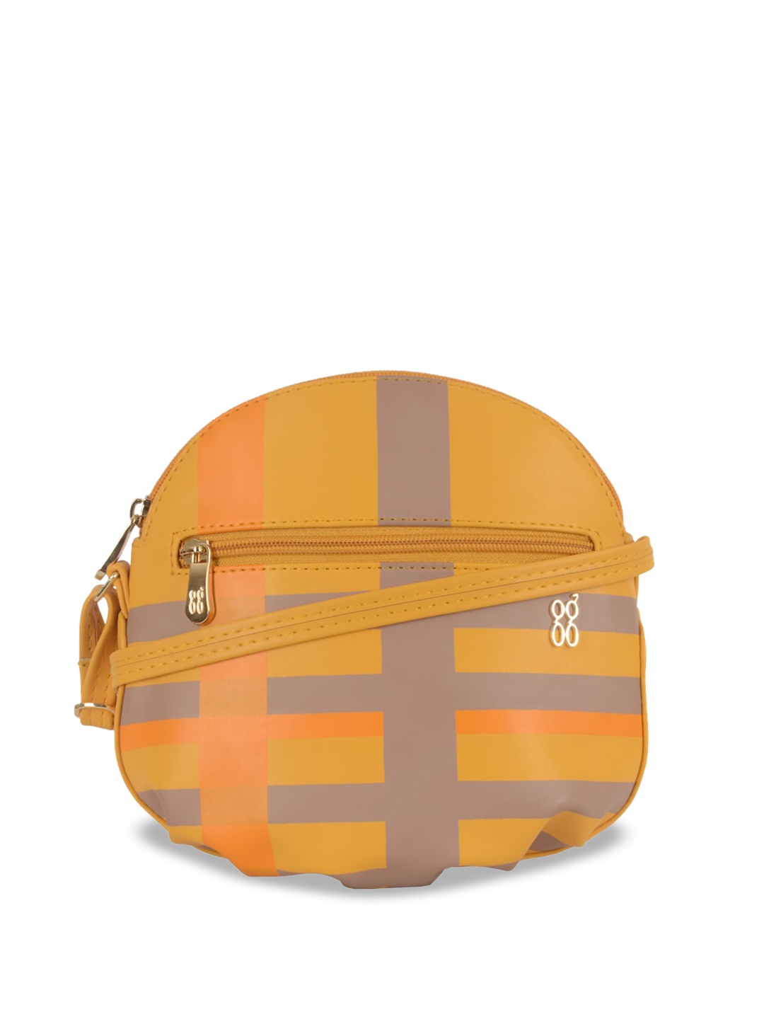 

Baggit Striped Structured Sling Bag, Yellow
