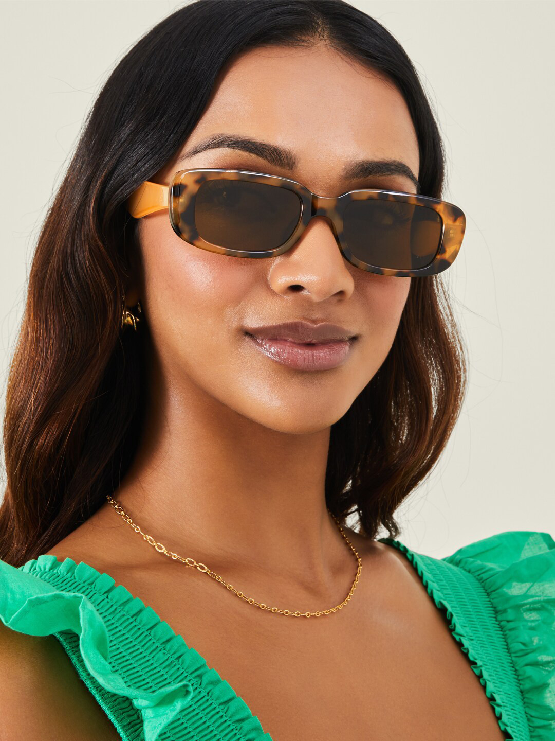 

Accessorize Women Rectangle Sunglasses with UV Protected Lens MA-10001924901, Brown