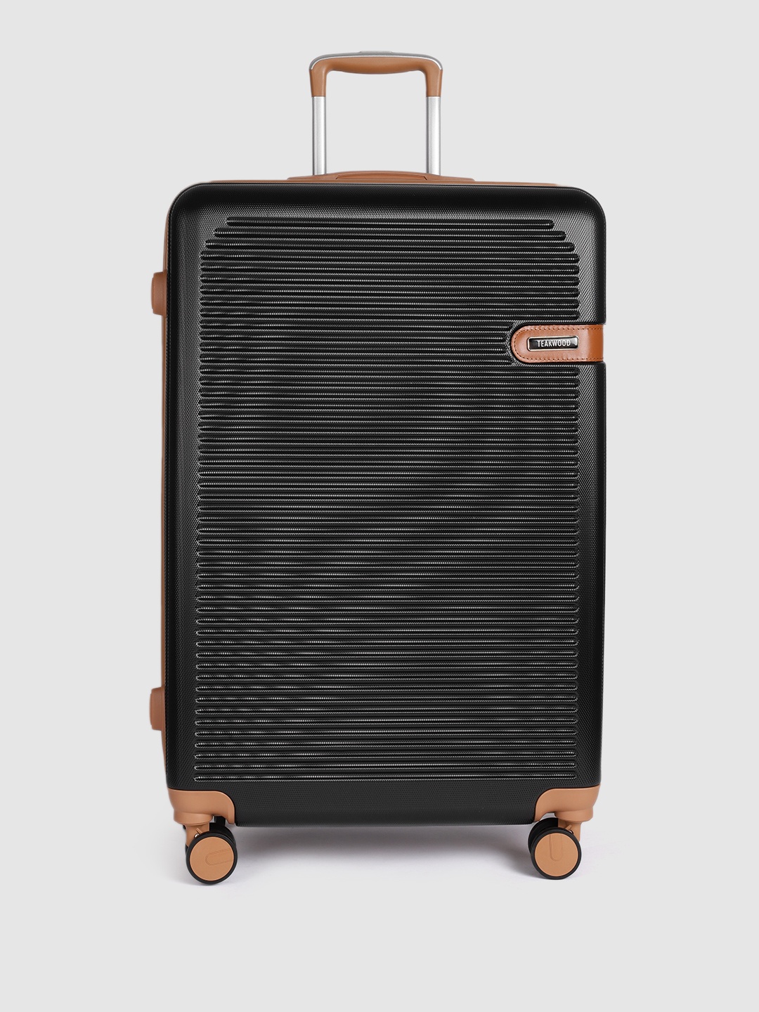 

Teakwood Leathers Textured Hard-Sided Large-Sized Check-In Trolley Bag 96L, Black