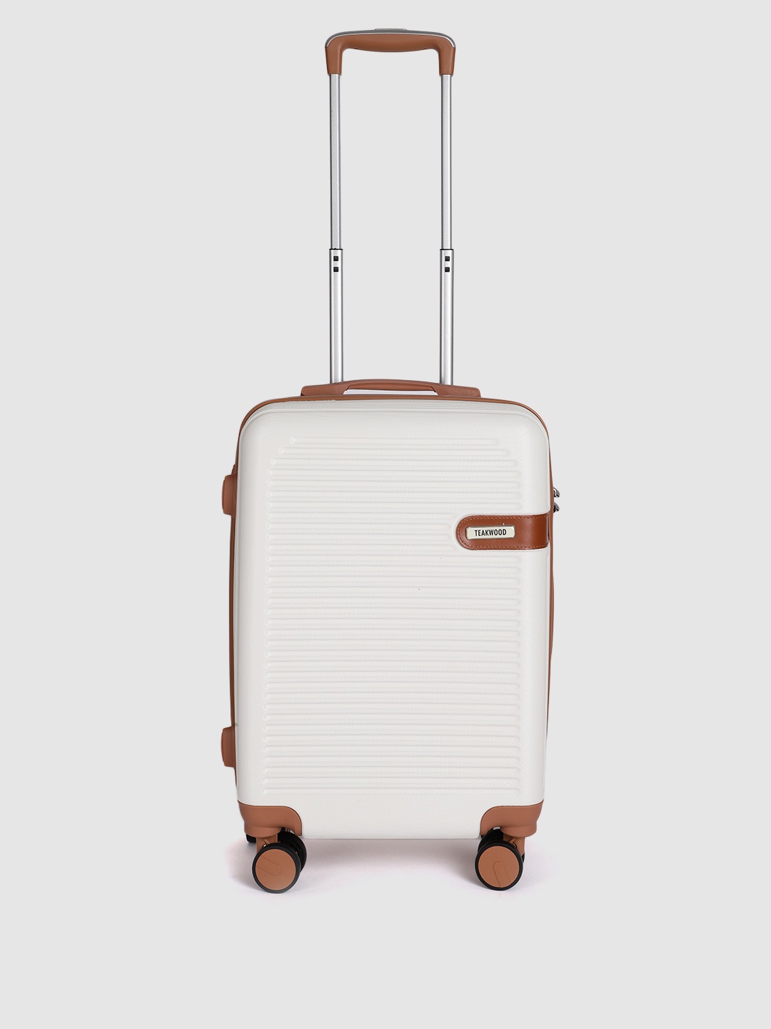 

Teakwood Leathers Textured 360-Degree Rotation Hard-Sided Cabin-Sized Trolley Bag 38L, White