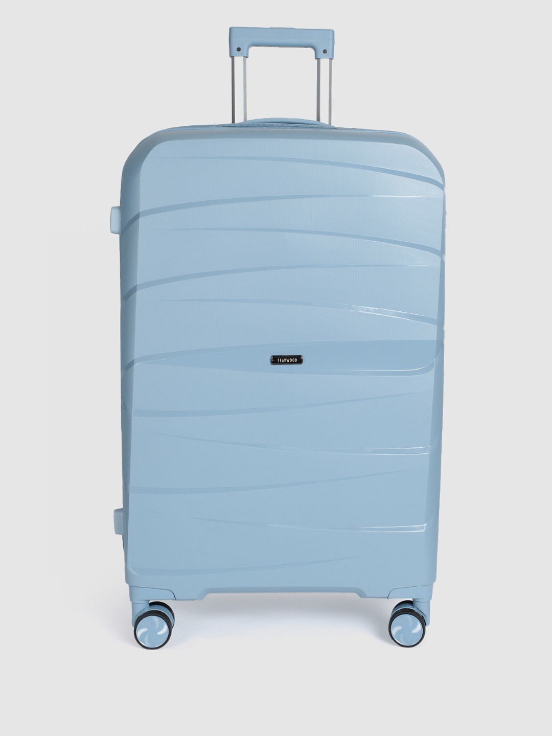 

Teakwood Leathers Textured Hard Sided Large-Sized Check-In Trolley Bag 96L, Blue
