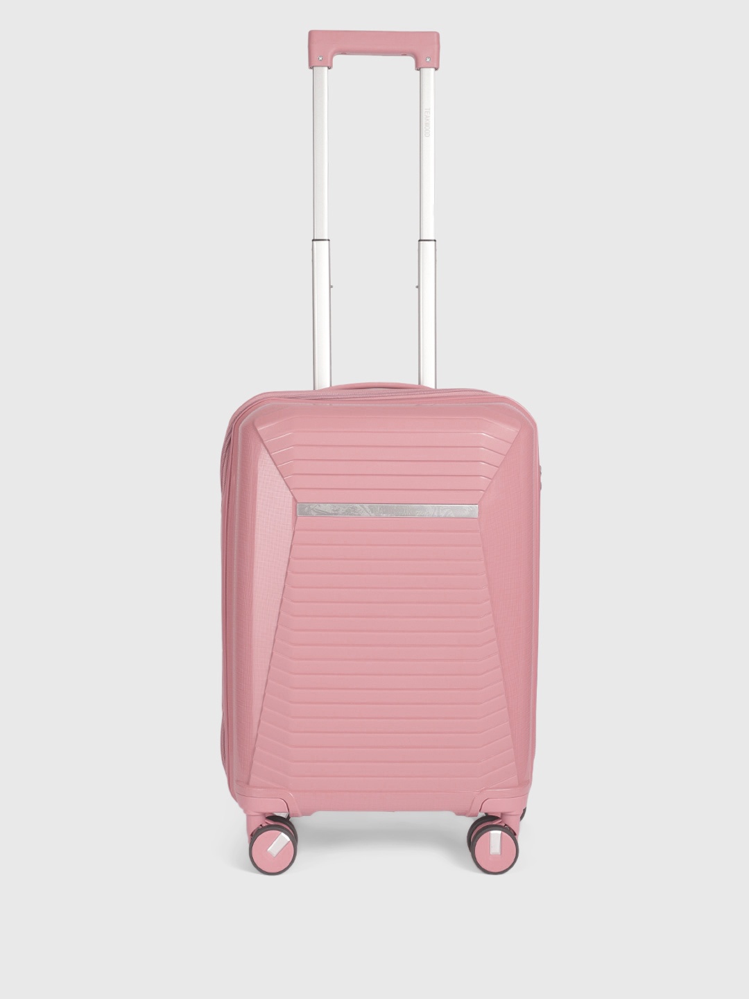 

Teakwood Leathers Unisex 360 Degree Rotation Hard-Sided Cabin-Sized Trolley Bag 32.2L, Rose