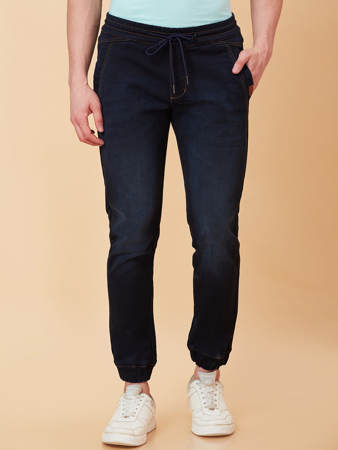 

Being Human Men Cotton Mid-Rise Jogger, Blue