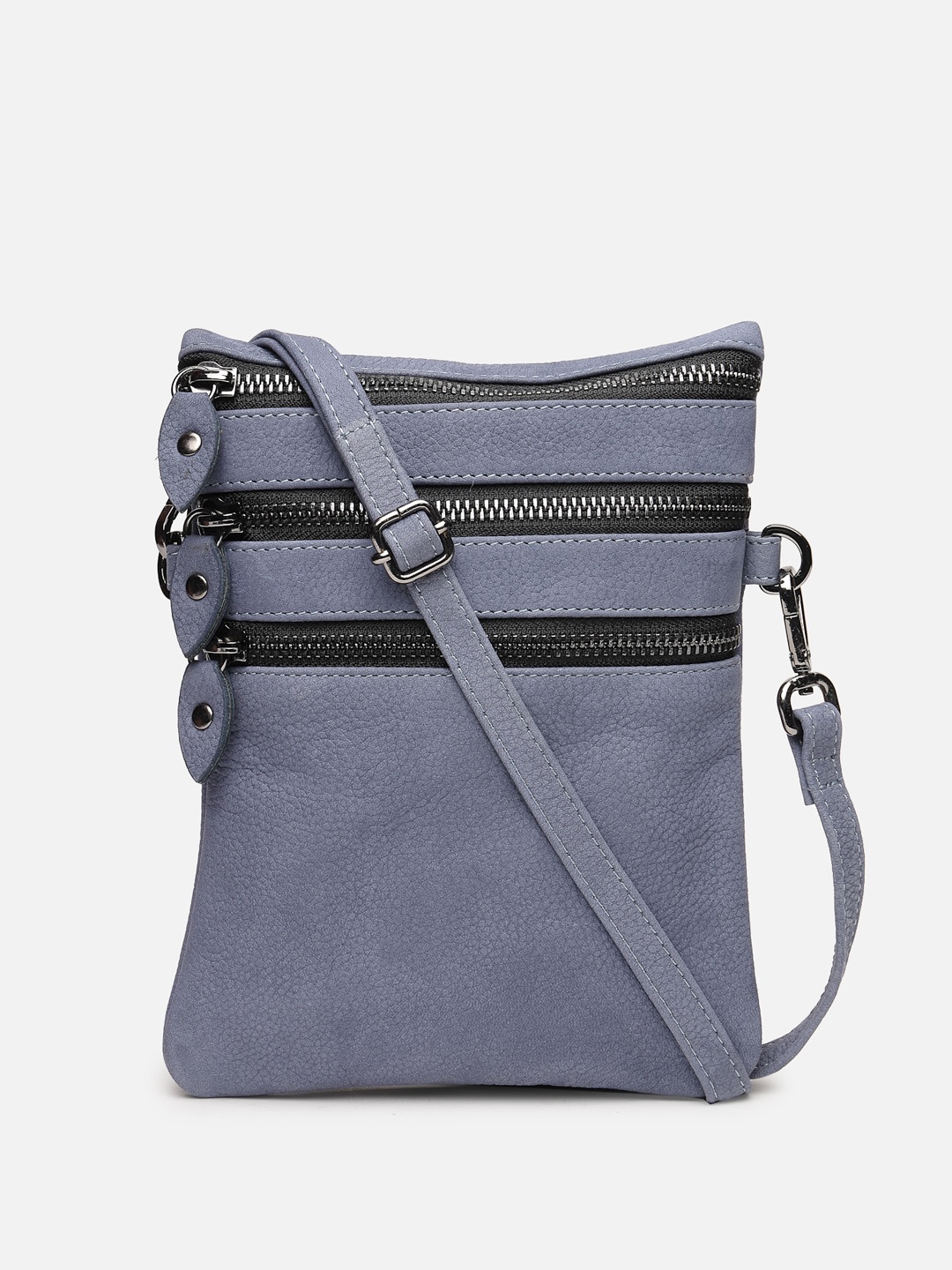 

HATS OFF ACCESSORIES Structured Leather Sling Bag, Navy blue