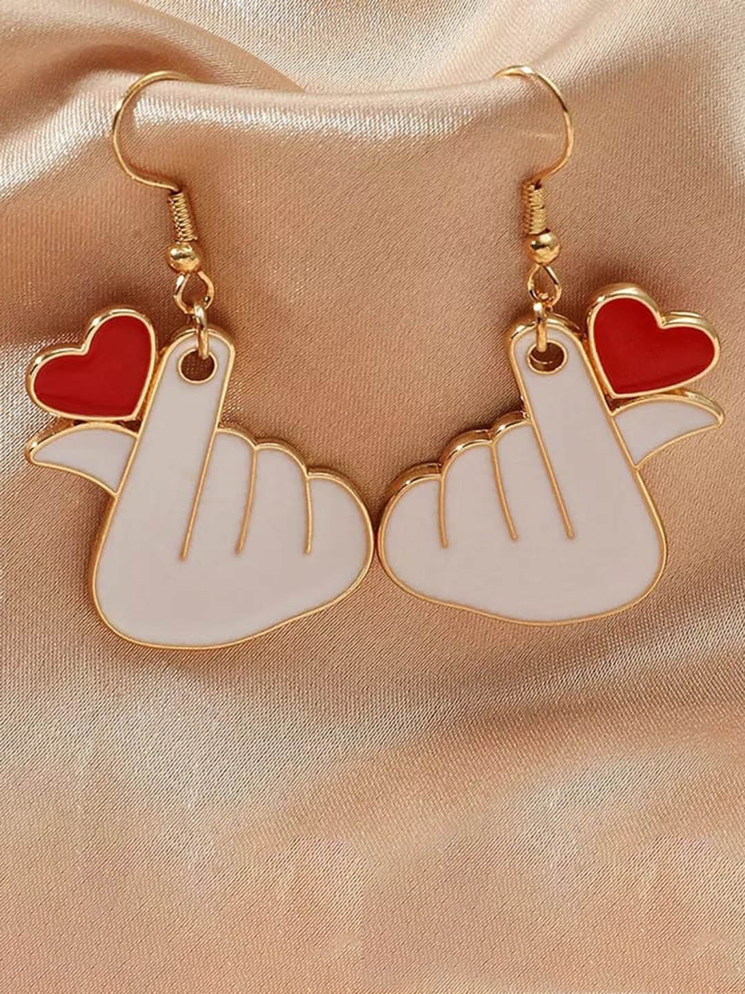 

Xivir Gold-Plated Contemporary Drop Earrings