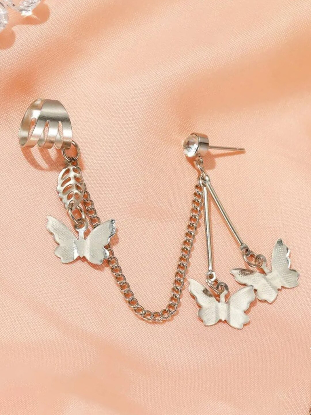

Xivir Rose Gold-Plated Contemporary Drop Earrings