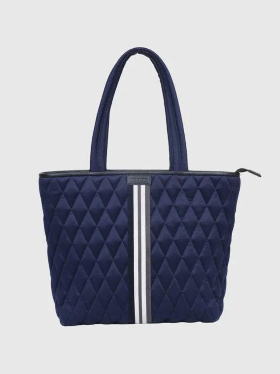 

THE GUSTO Textured Tote Bag With Quilted, Blue