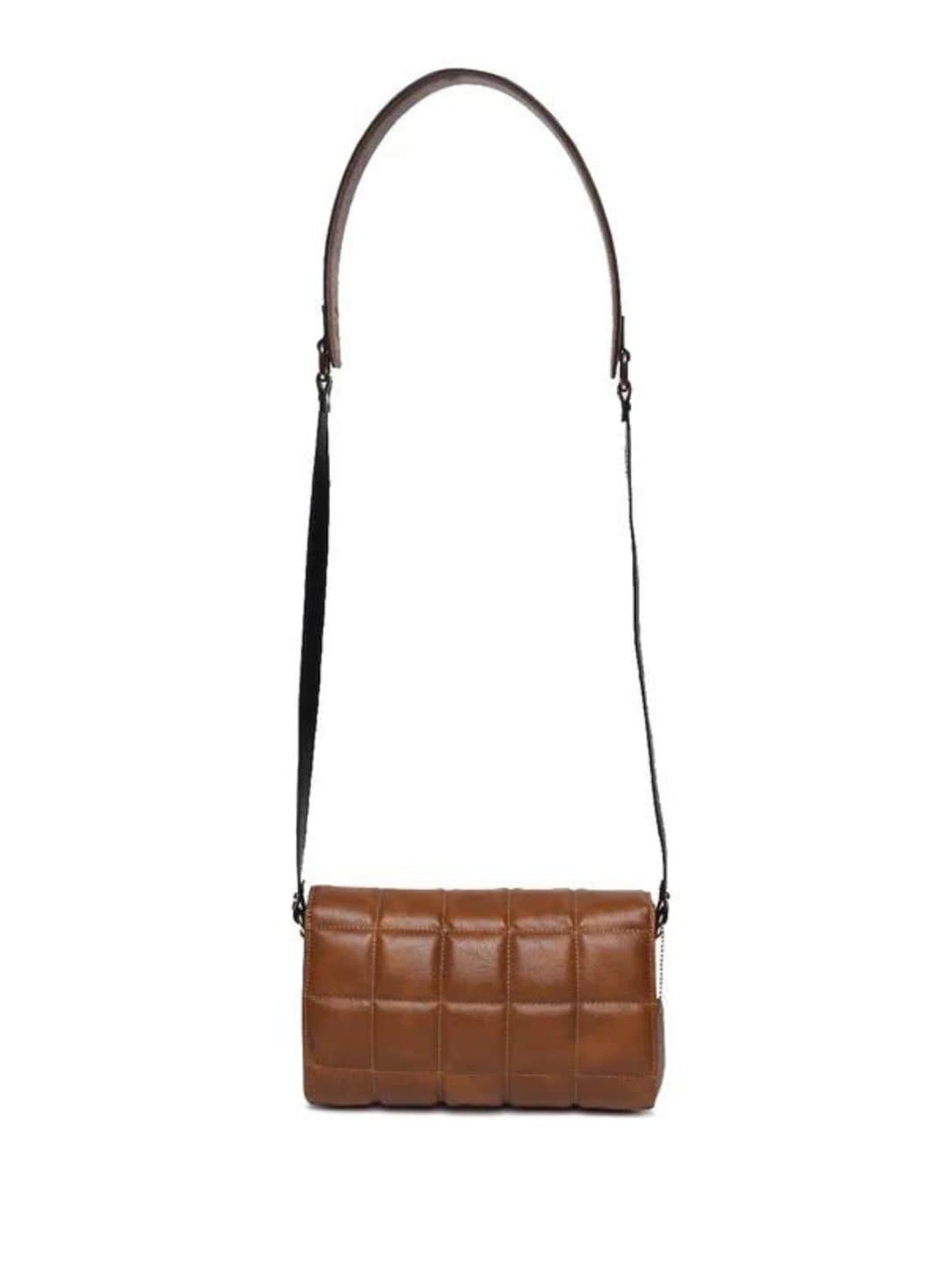 

THE GUSTO Textured Structured Sling Bag with Quilted, Tan