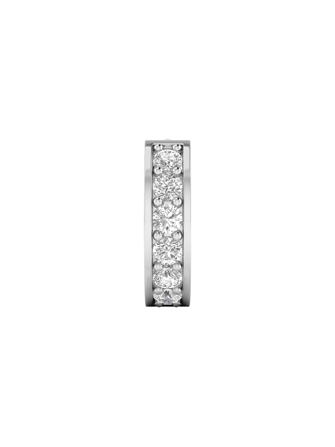 

ORIONZ Legion Solitaires Men Sterling Silver CZ Studded Contemporary Hoop Earrings