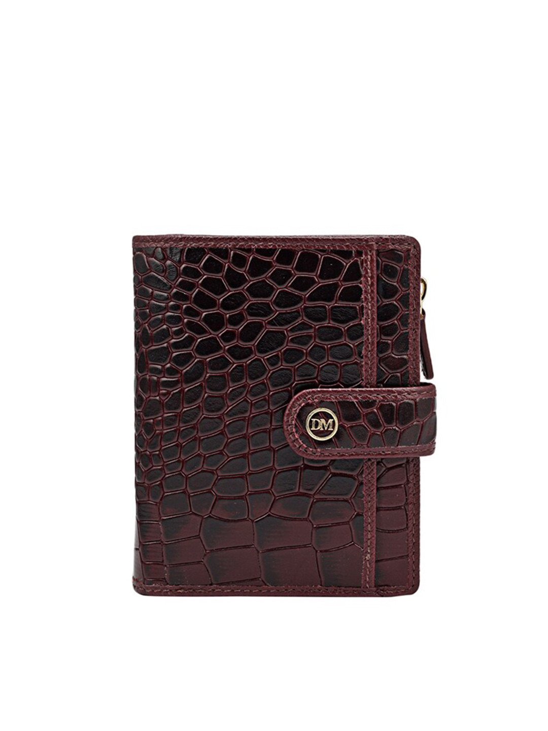 

Da Milano Women Leather Three Fold Wallet, Burgundy