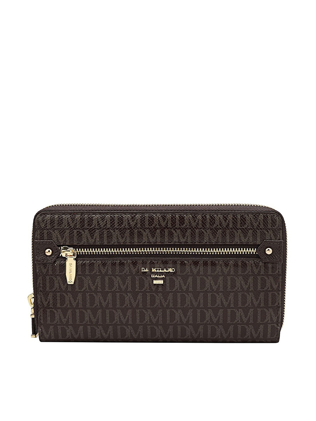 

Da Milano Printed Leather Three Fold Wallet, Brown