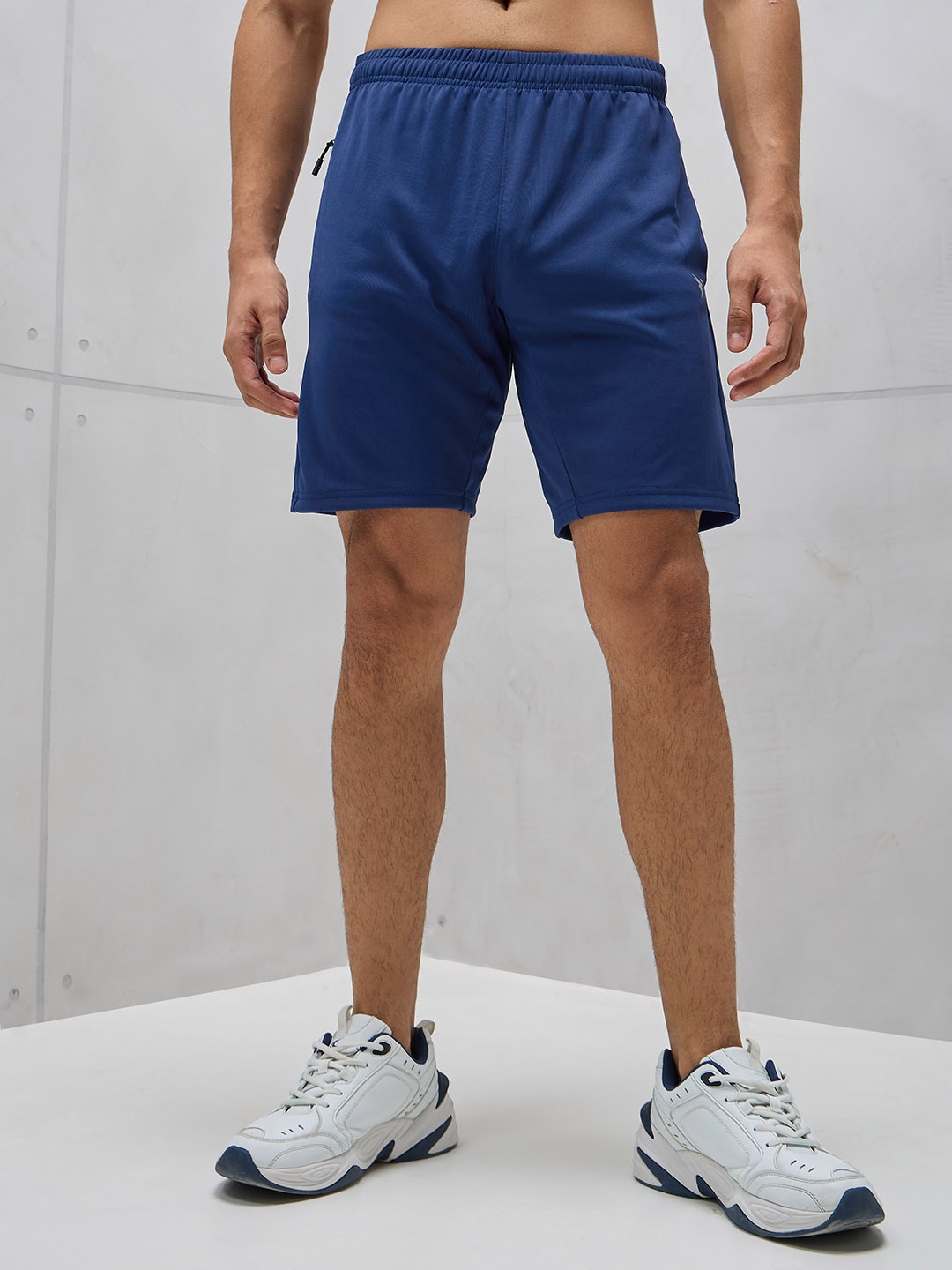 

Technosport Men Slim Fit Mid-Rise Rapid-Dry Sports Shorts, Blue