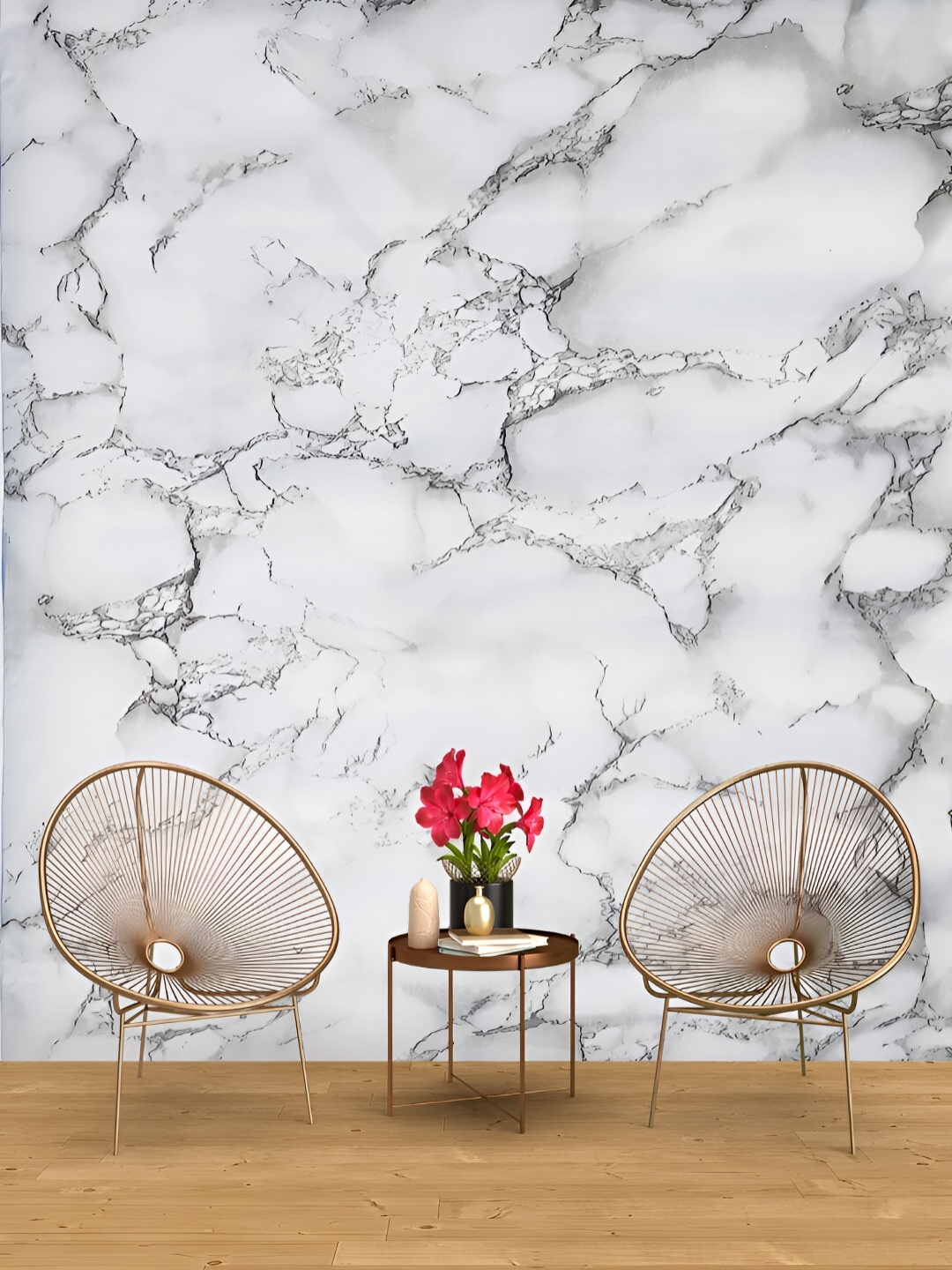 

Asian royal Grey Printed Self Adhesive Wall Sticker