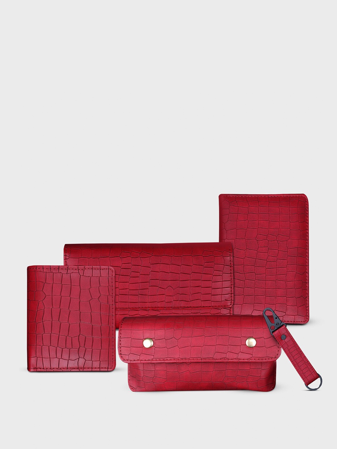 

The Wallet Store Men Accessory Gift Set, Red