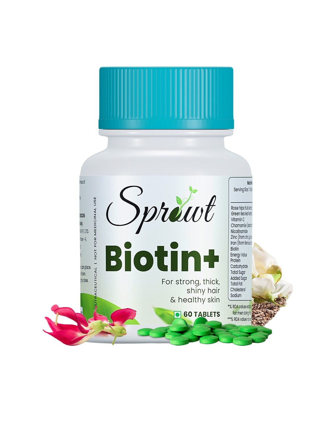 

Sprowt Biotin+ Tablets - 60 Tablets, Blue